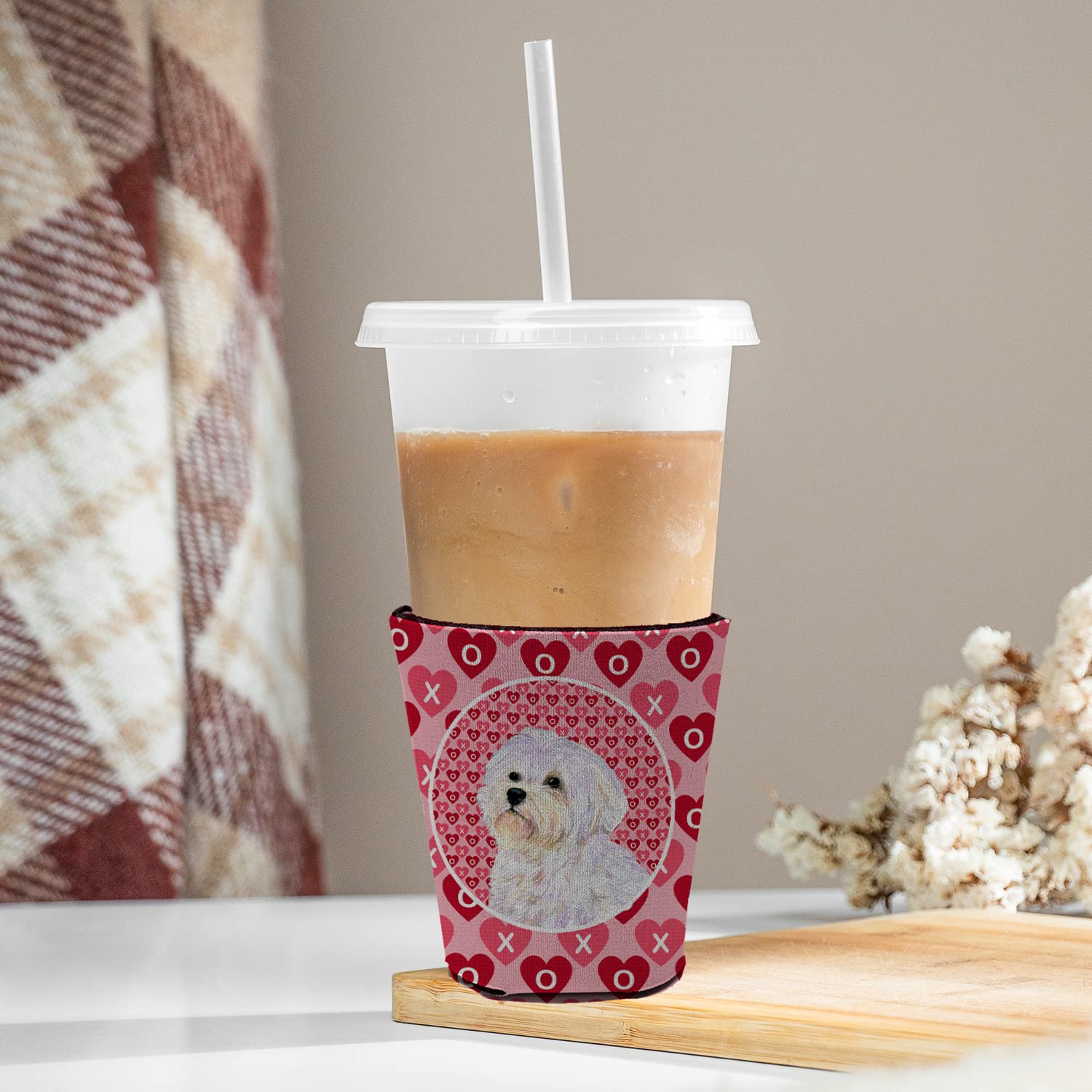 Maltese  Red Solo Cup Beverage Insulator Hugger