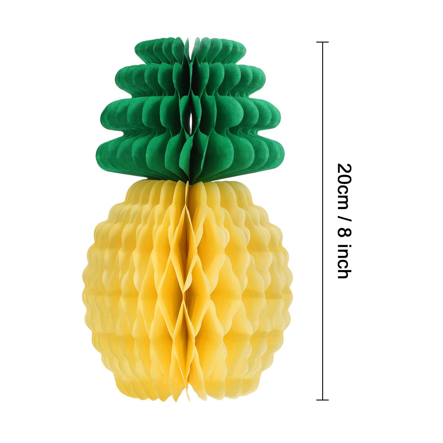 Willbond 12 Pack Pineapple Honeycomb Centerpieces Tissue Paper Pineapple 8 Inch Party Supplies Table Hanging Decoration Hawaiian