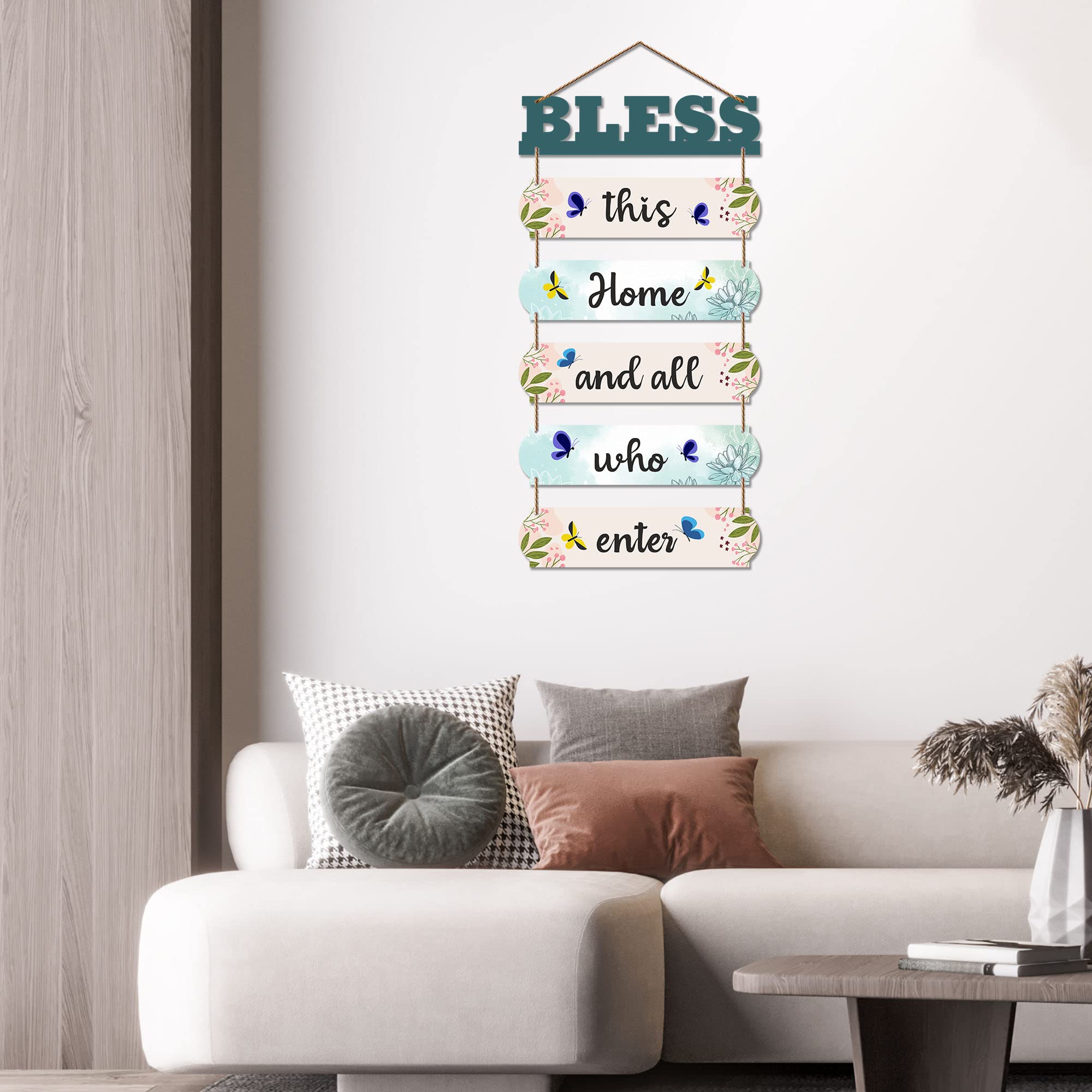 Artvibes Home Quote Decorative Wall Art Wooden Hanger for Livingroom, Bedroom | Gifts | Hangings Decoration | Modern Decor Items