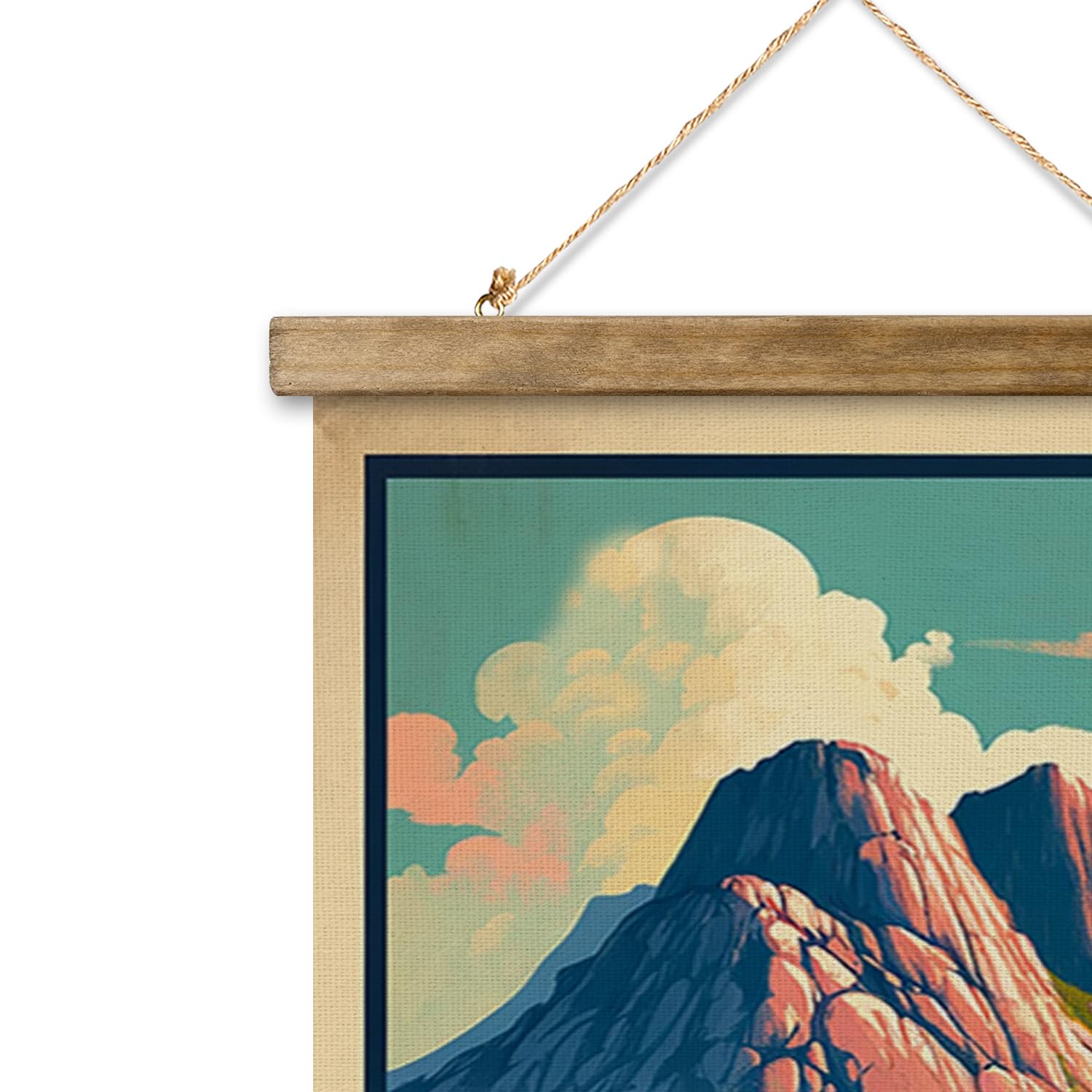 Xiaoaika Vintage Sequoia National Park Travel Poster With Wooden Scroll Frame - Living Room, Bedroom, Home, Office Retro Art Pri