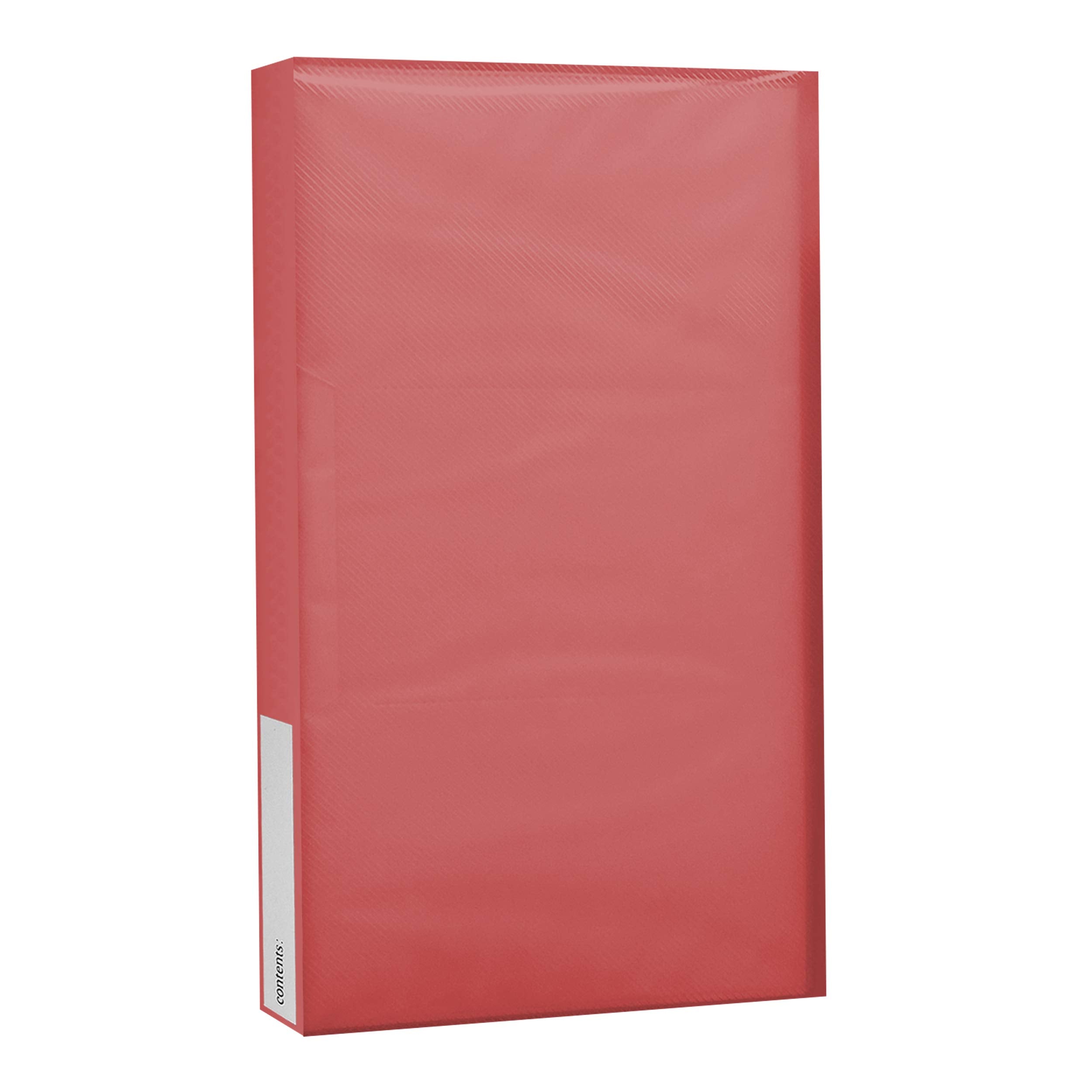 Pioneer Photo Albums CF-3 144-Pocket Poly Cover Space Saver Photo Album, Red (CF-3/R)