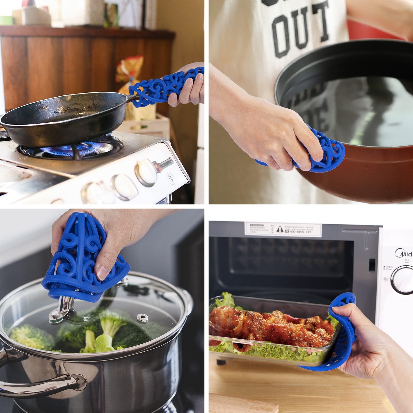 Chefbee 3Pcs Trivets For Hot Dishes, Trivet Hot Plate Holder For Pots And Pans, Countertop, Silicone Trivet Mat Non-Slip Heat Re