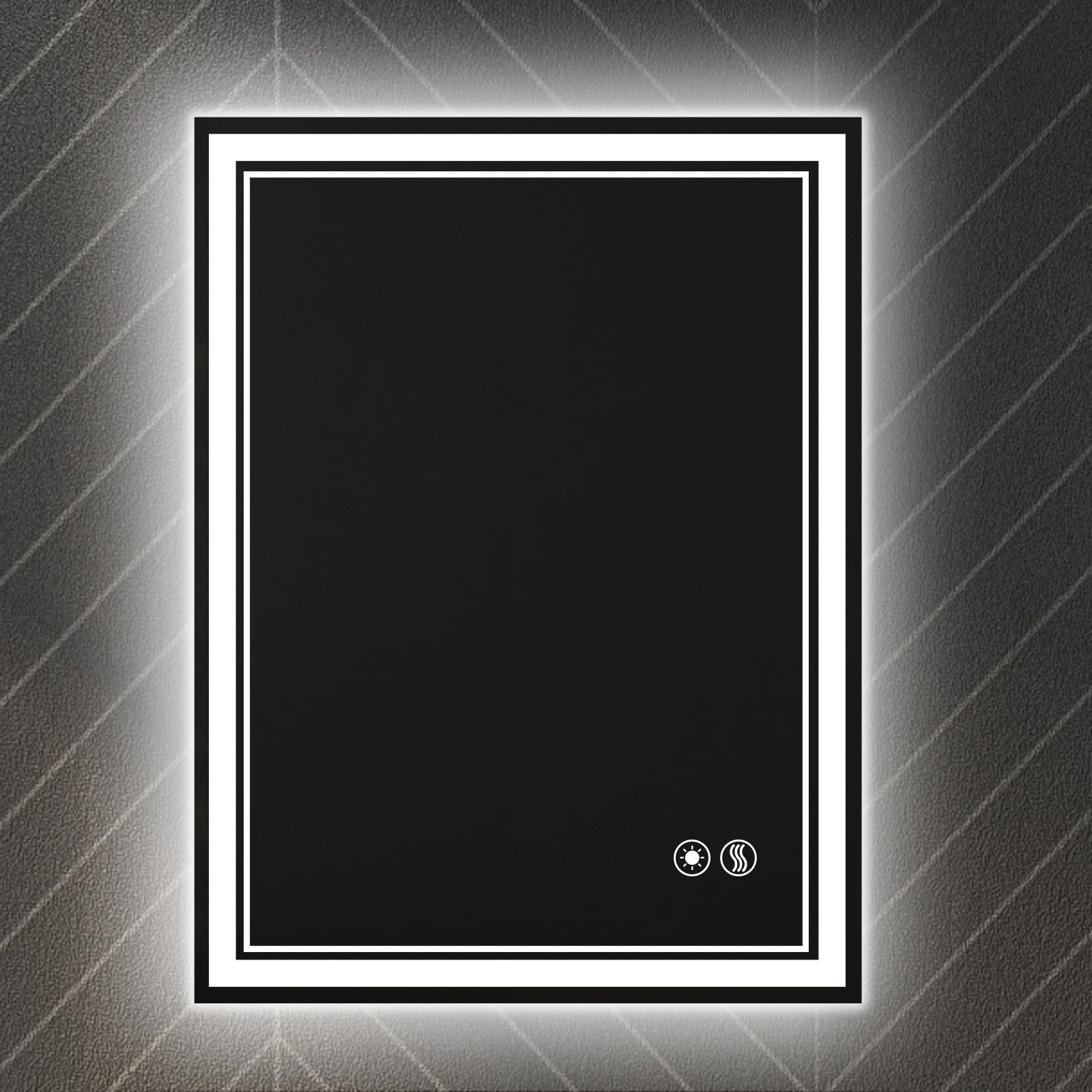 Wuenlux 20 X 28'' Led Mirror For Bathroom Anti-Fog Bathroom Mirror With Led Lights Dimmable 3 Colors Led Bathroom Mirror Vanity