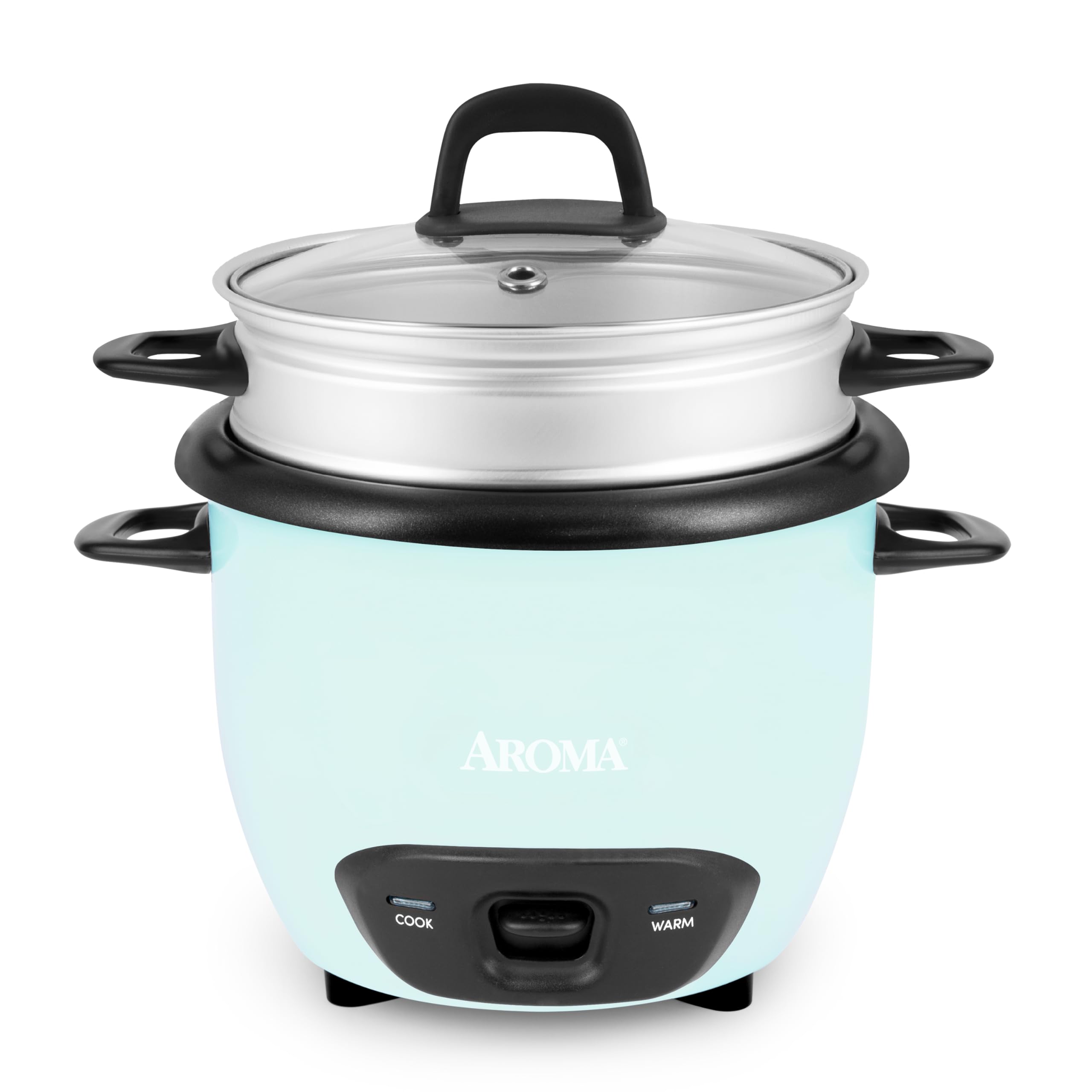 AROMA 6-Cup (Cooked) / 1.5Qt. Rice & Grain Cooker (ARC-743-1NGBL), Light Blue