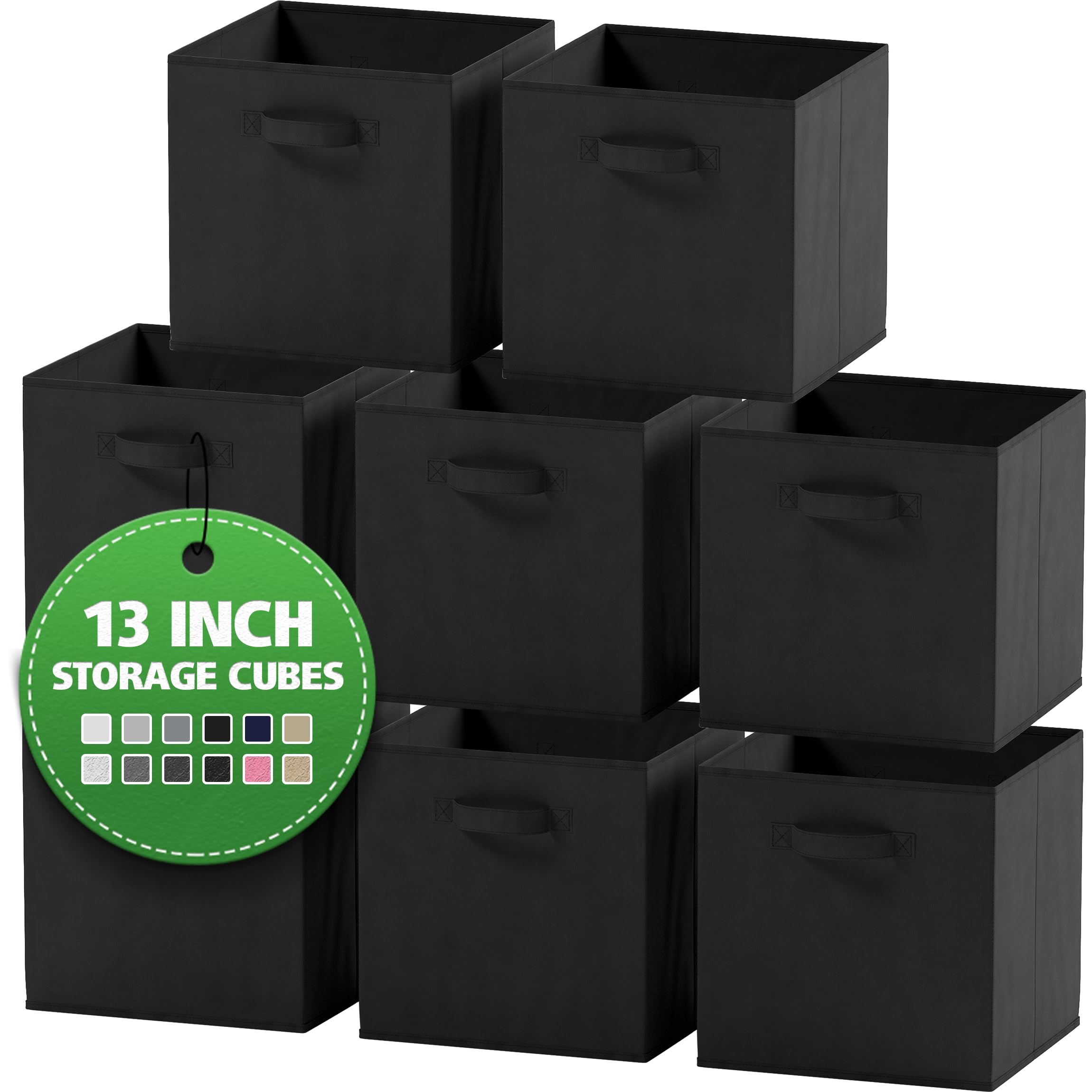 Neaterize Cube Storage Baskets For Organizing - 13X13 Inch - Set Of 8 Heavy-Duty Storage Cubes For Storage And Organization. Per