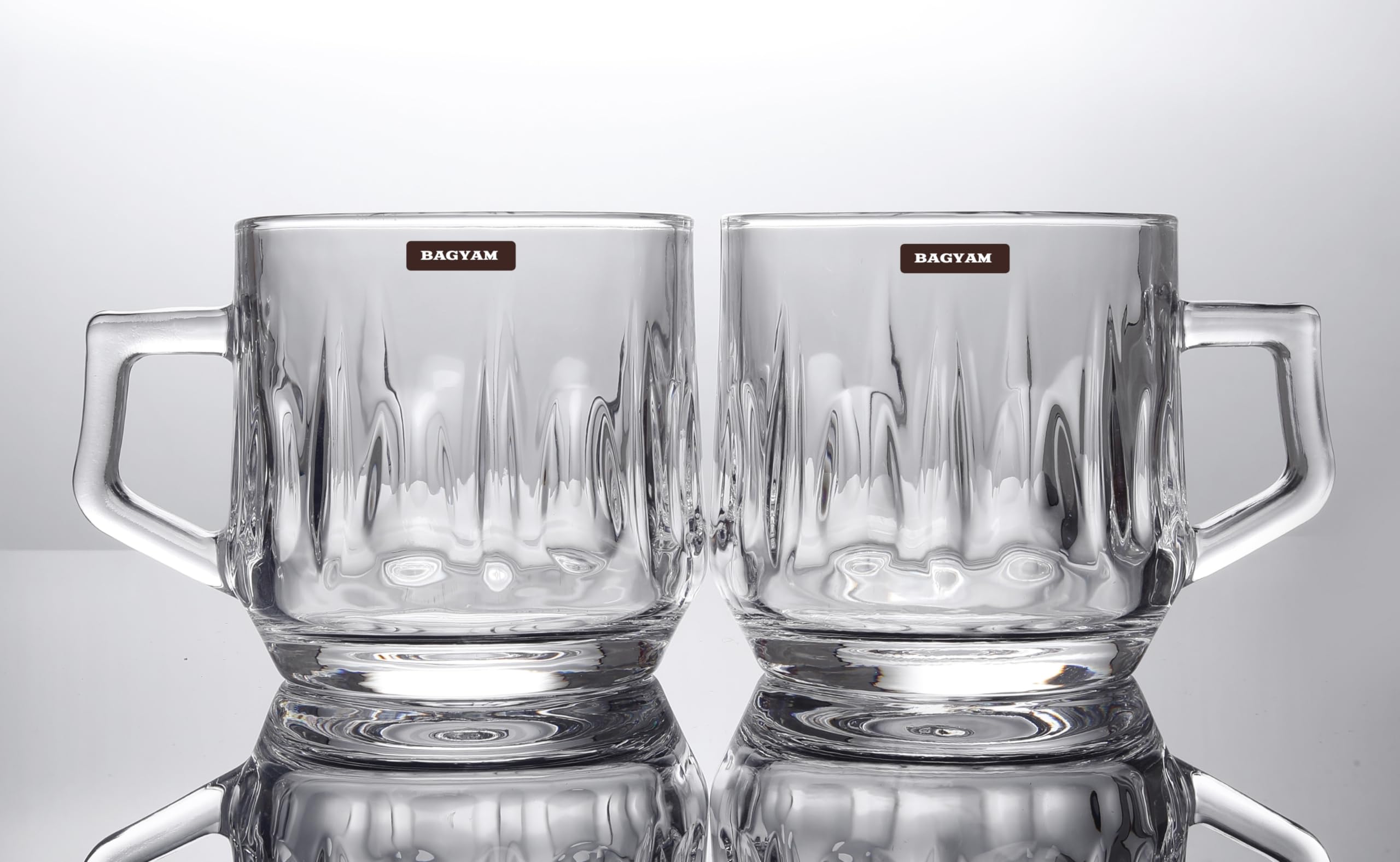BAGYAM  Glass Tea Cup, Transparent Glass Tea & Coffee Cups Set of 6, 170ml (ROTC)