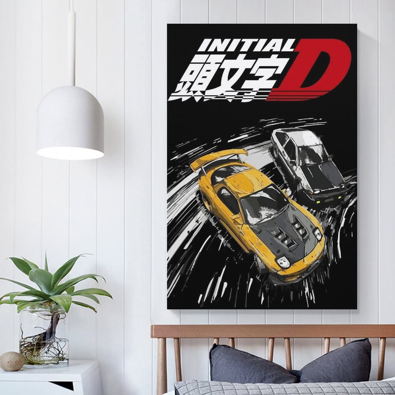 Sipman Initial D Canvas Print Home Decorations Posters For Room Aesthetic Wall Art Poster Unframe 12X18Inch(30X45Cm)