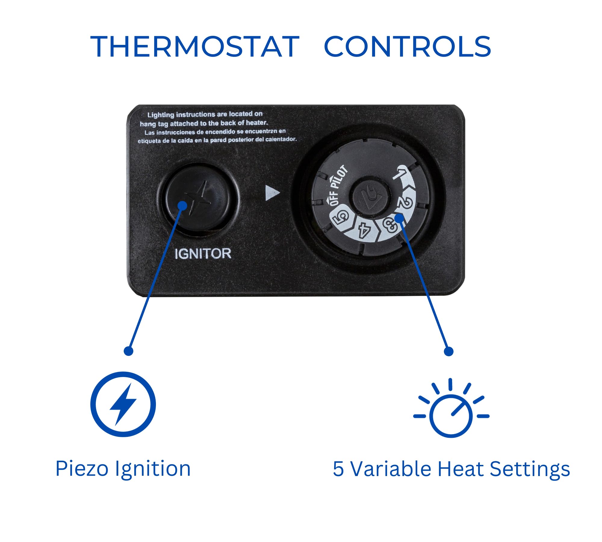 Procom Mn300Tba-B Ventless Natural Gas Blue Flame Space Heater With Thermostat Control For Home And Office Use, 30000 Btu, Heats