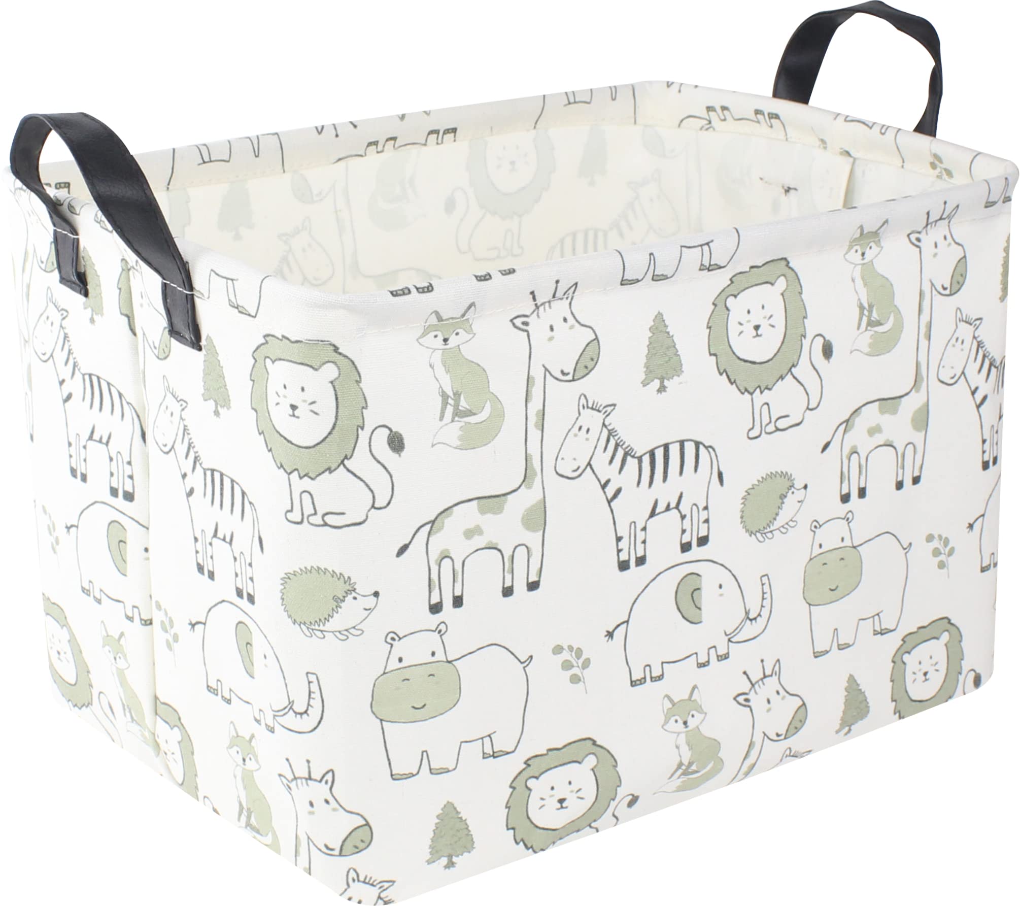 Clocor Rectangular Large Storage Basket,Collapsible Cute Pattern Storage Bin,Waterproof Toy Storage Box With Handles,Gift Basket