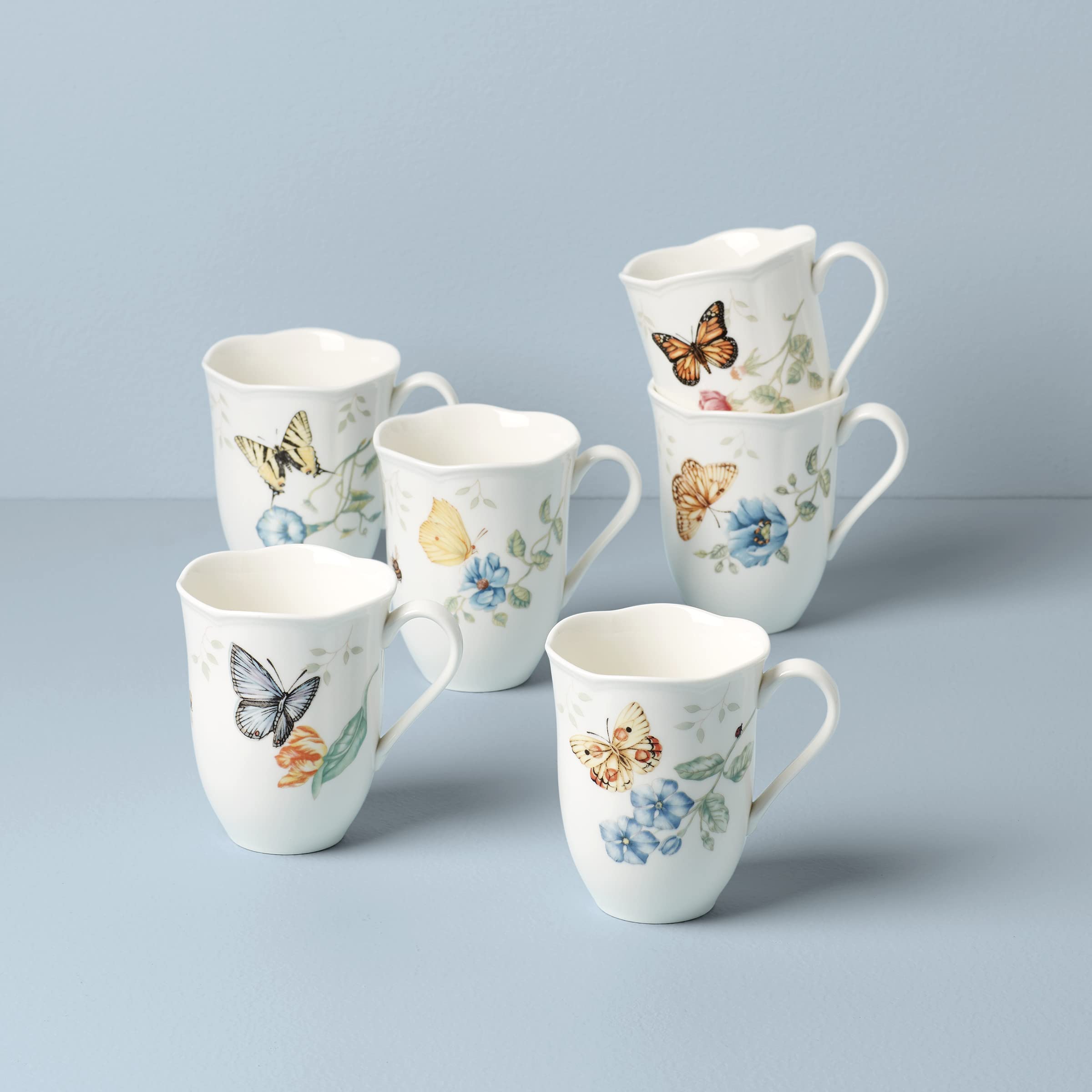 Lenox 892798 Butterfly Meadow 6-Piece Mug Set