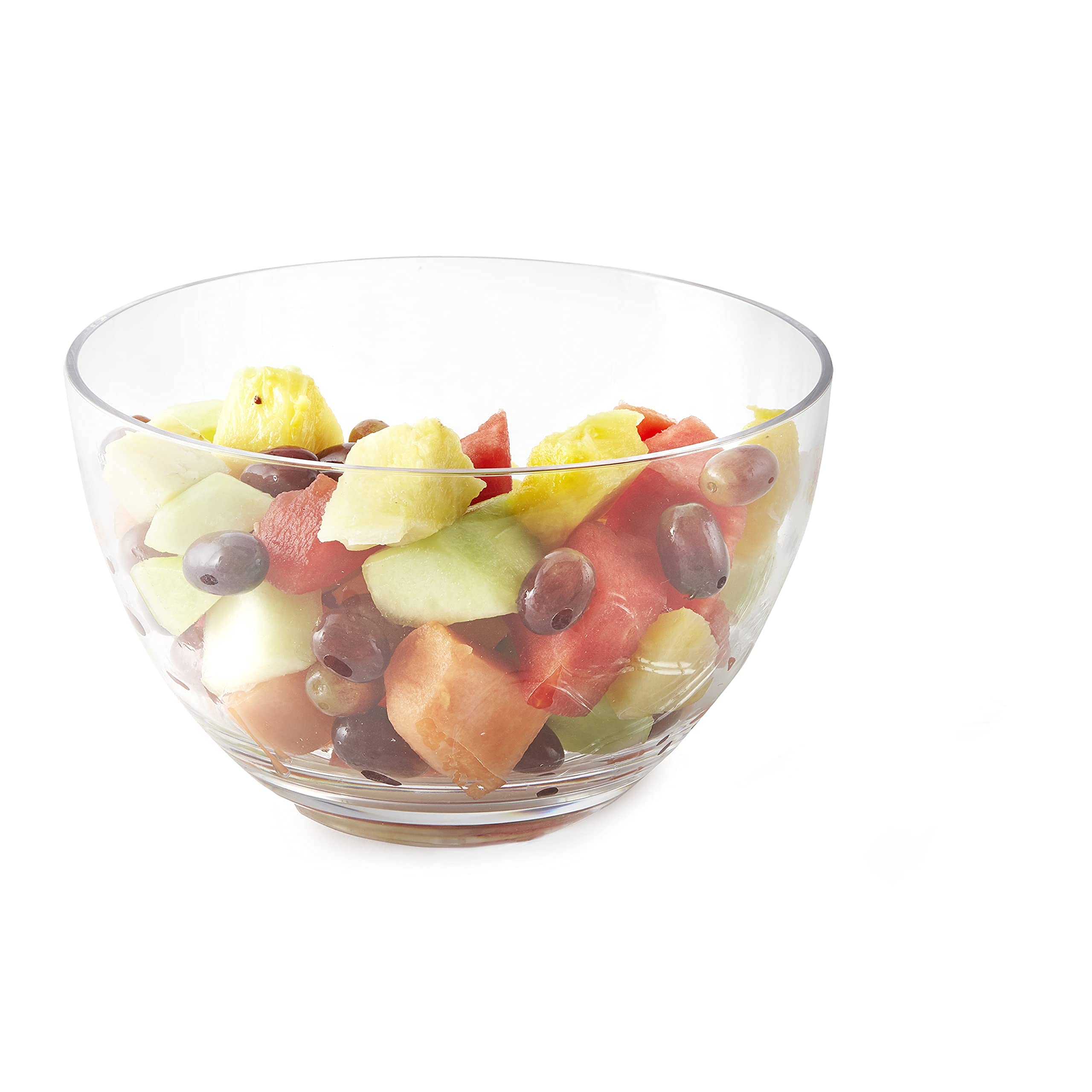 Huang Acrylic Arc Thick Round Bowl - Chips, Salads, Snacks - Party, Kitchen, Holiday Serving
