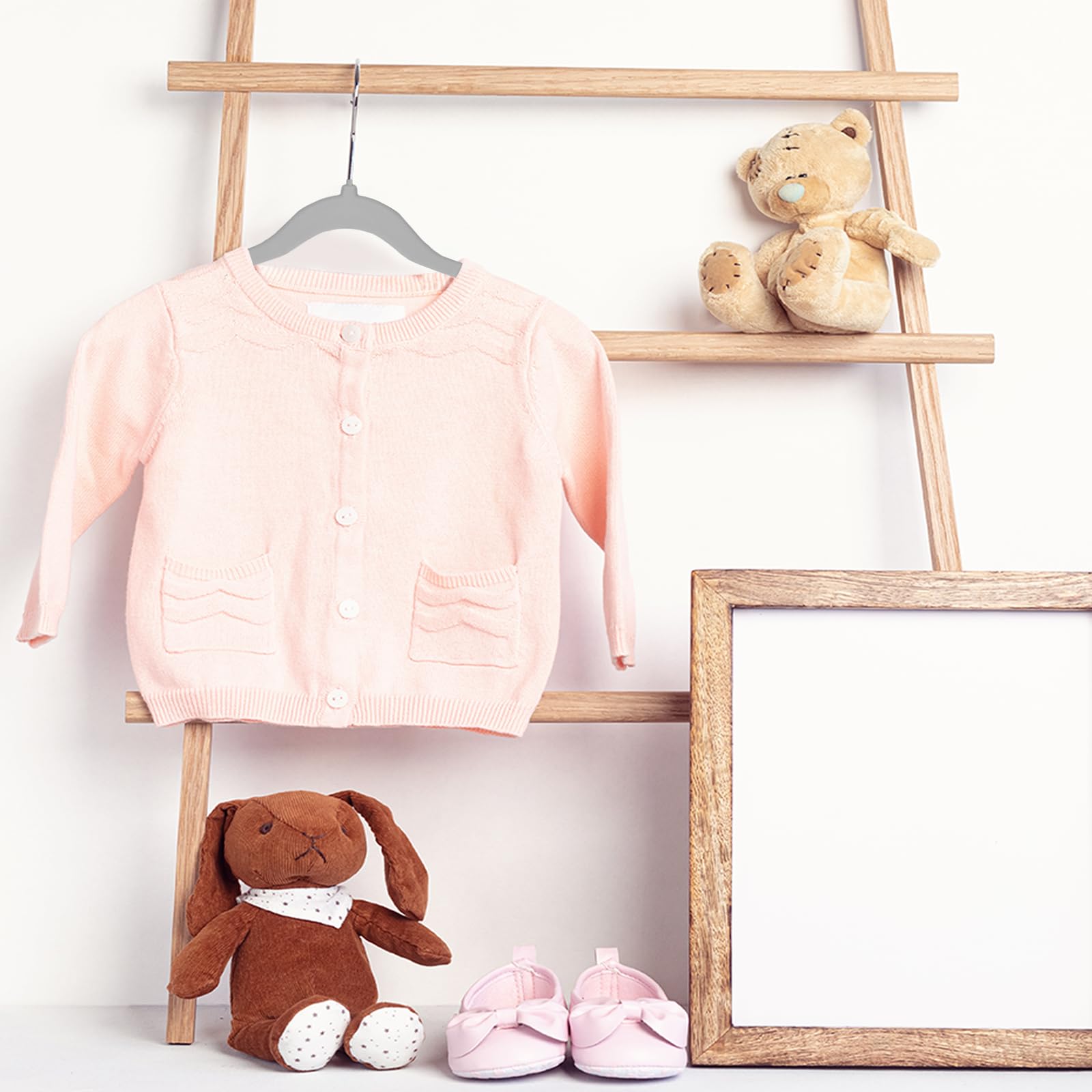 Goodtou Kids Velvet Hangers 50 Pack, Non Slip Baby Hangers For Closet Children'S Clothes Hangers Felt Clothes Hanger For Infant/