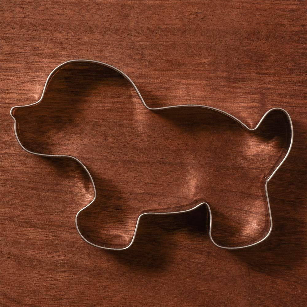 Liliao Puppy Cookie Cutter For Homemade Dog Biscuit Treats - 4.5 X 3 Inches - Stainless Steel