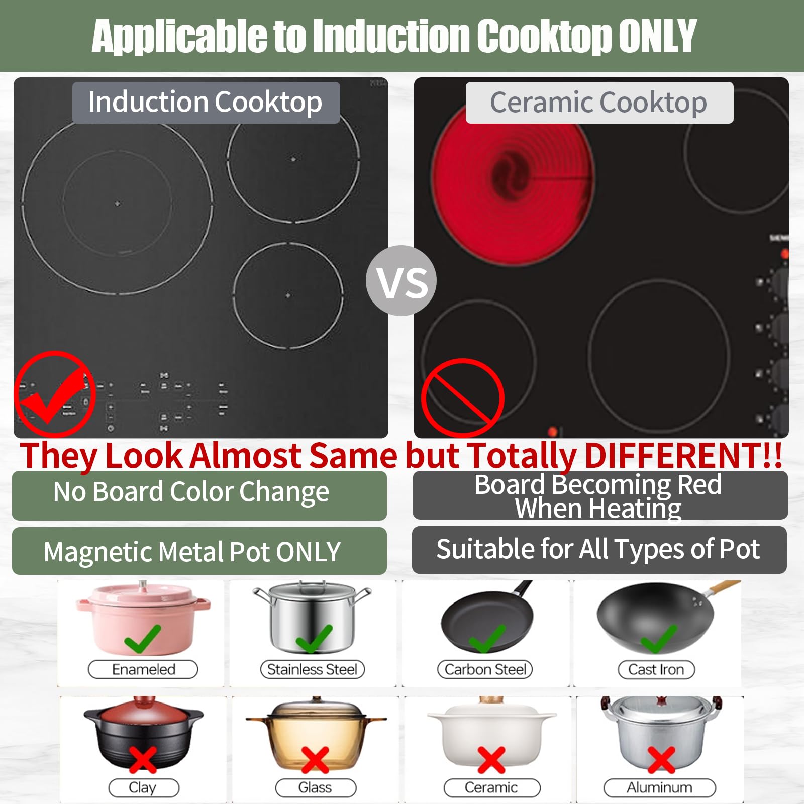 Induction Cooktop Protector Mat Silicone Fiberglass Scratch Pad 2 Pcs Cooking Mats For Induction Cooktop Non Slip 10 Inches Fire