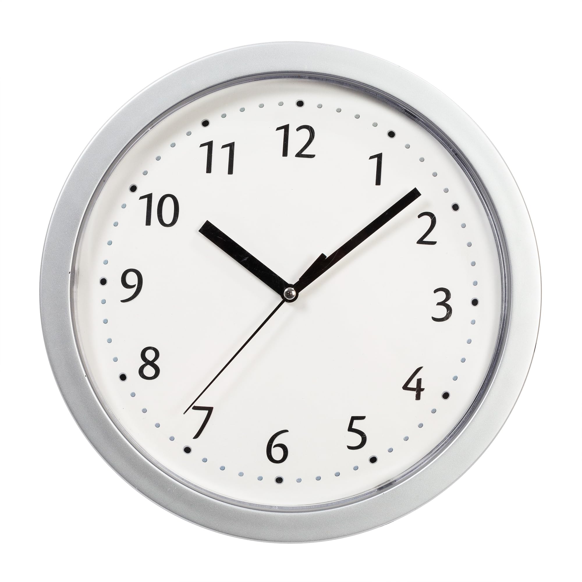 Truu Design Wall Clock With Hidden Safe, 9.5 Inches, Silver