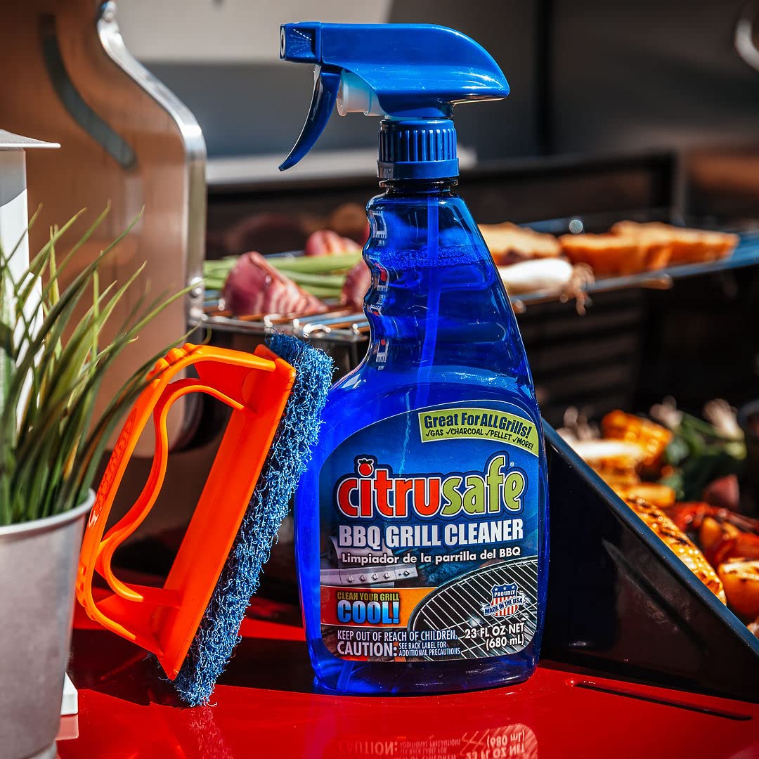 Citrusafe Grill Cleaning Spray - Bbq Grid And Grill Grate Cleanser (23Oz)