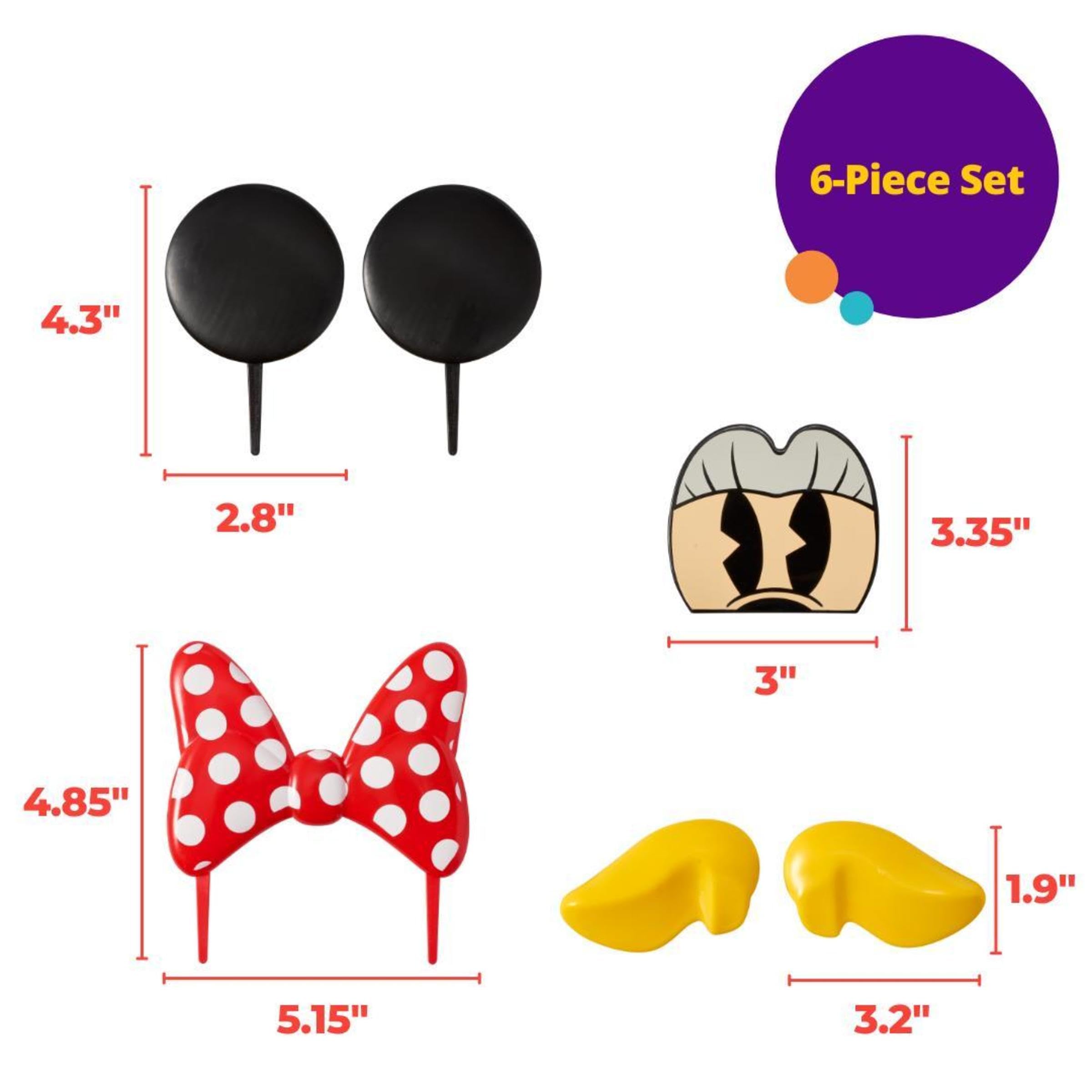 DecoPac Minnie Mouse Creations DecoSet Cake Topper  1 Count (Pack of 1)  Multiple