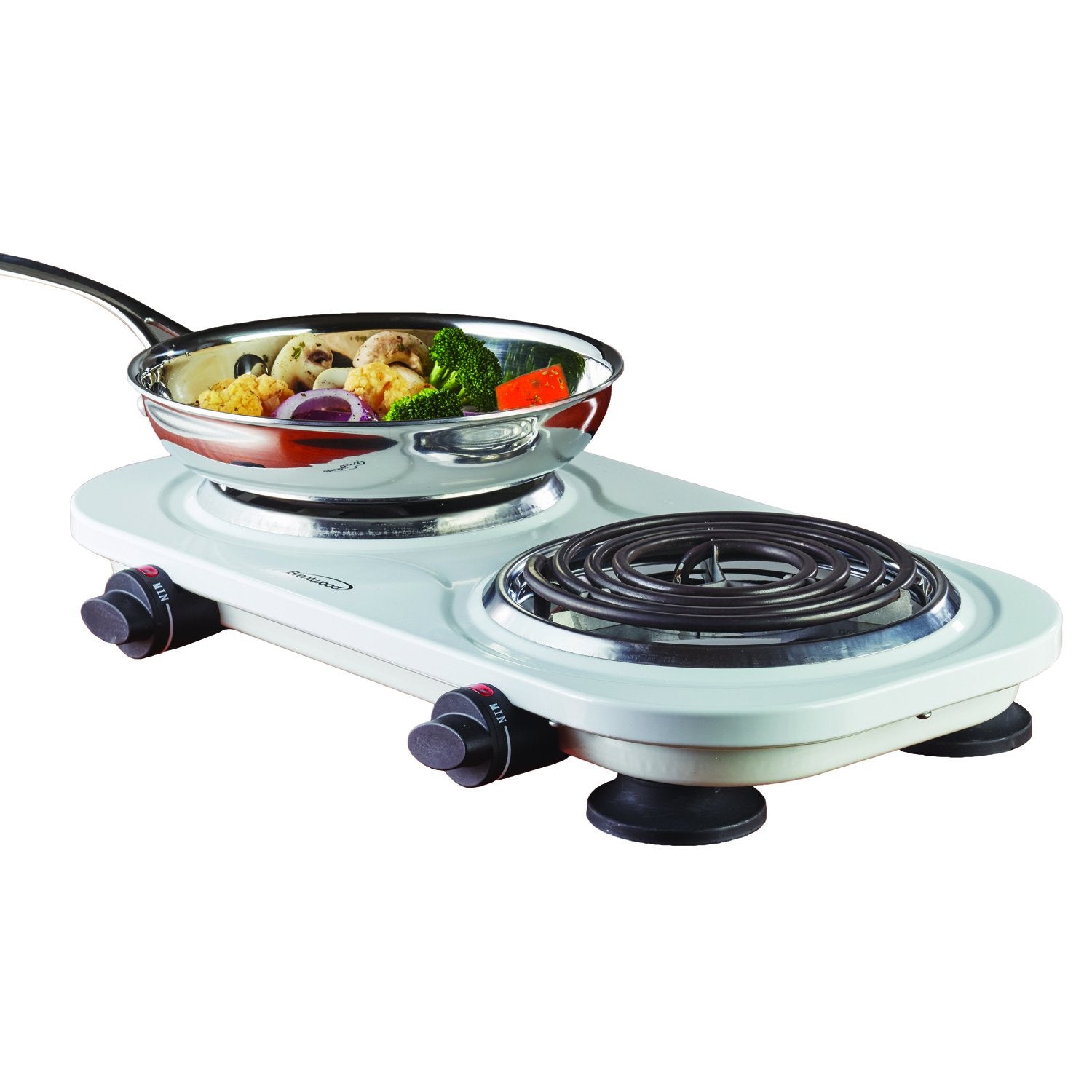 Brentwood Double Electric Burner  1500-Watt  White