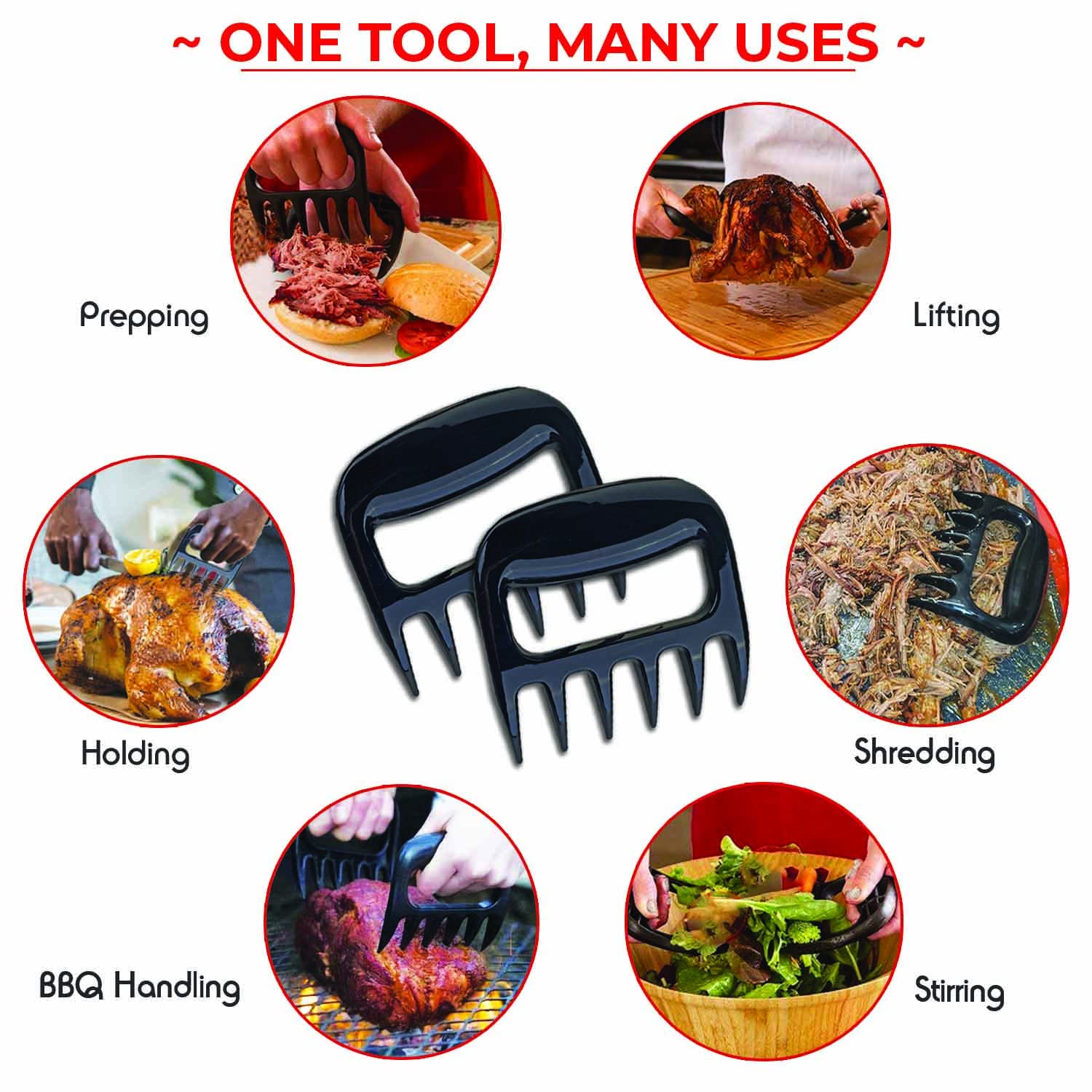 Meat Claws For Shredding. Santa'S Bbq Claws. Funny Stocking Stuffers For Men Dads Grillers, Boss Boyfriend Christmas Gift Box. B