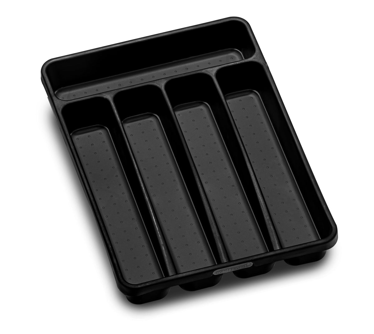 Madesmart Premium Antimicrobial Classic Mini Silverware Tray, Soft Grip, Non-Slip Kitchen Drawer Organizer, 5 Compartments, Mult