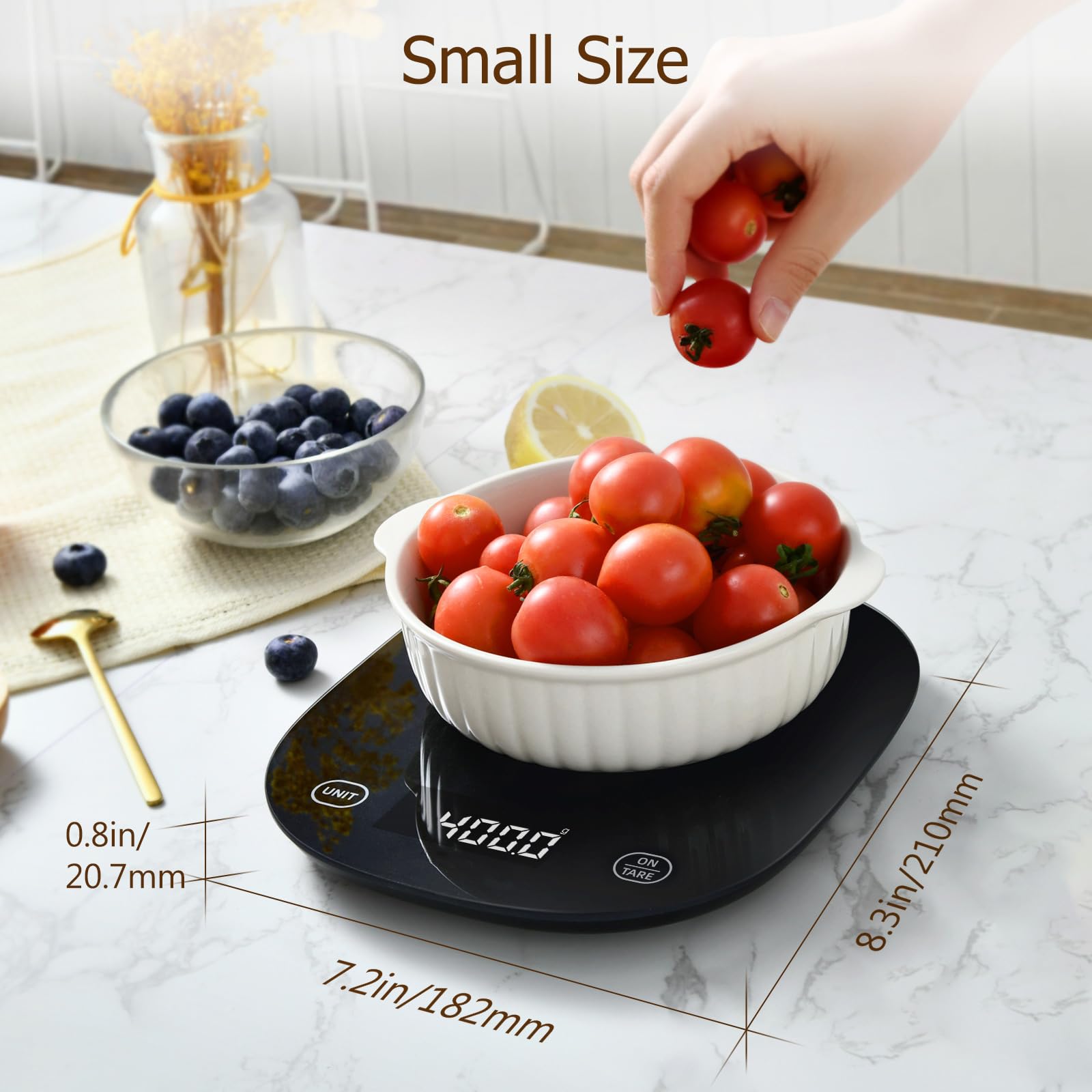 Arboleaf Food Scale, 22Lb/10Kg Digital Kitchen Scale For Food Ounces And Grams, Smart Gram Scale For Weight Loss, 0.1Oz/0.5G Sma