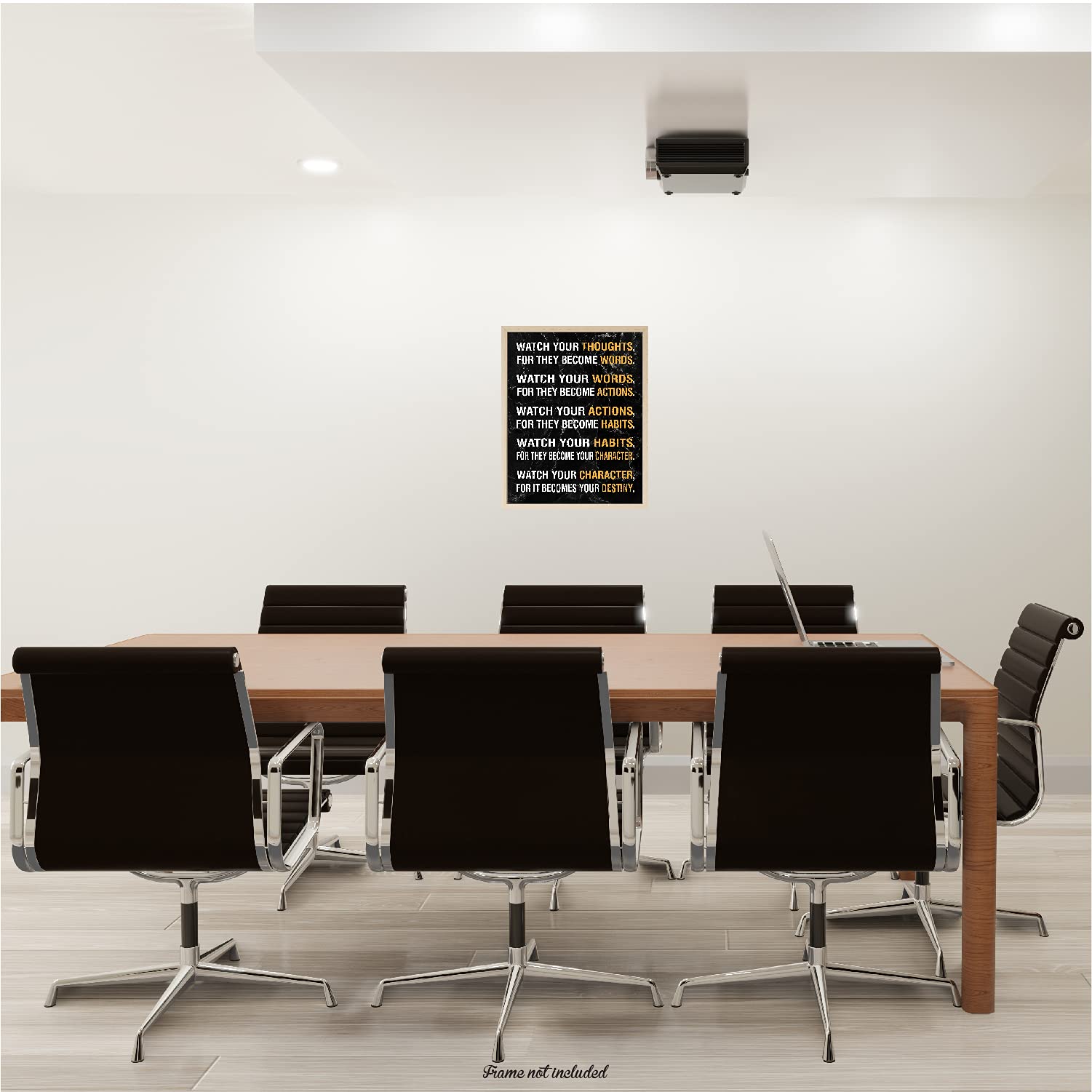 Mega Format Watch Your Thoughts Wall Art - Positive Thinking Posters, Motivational Poster, Inspirational Wall Art Posters, Motiv