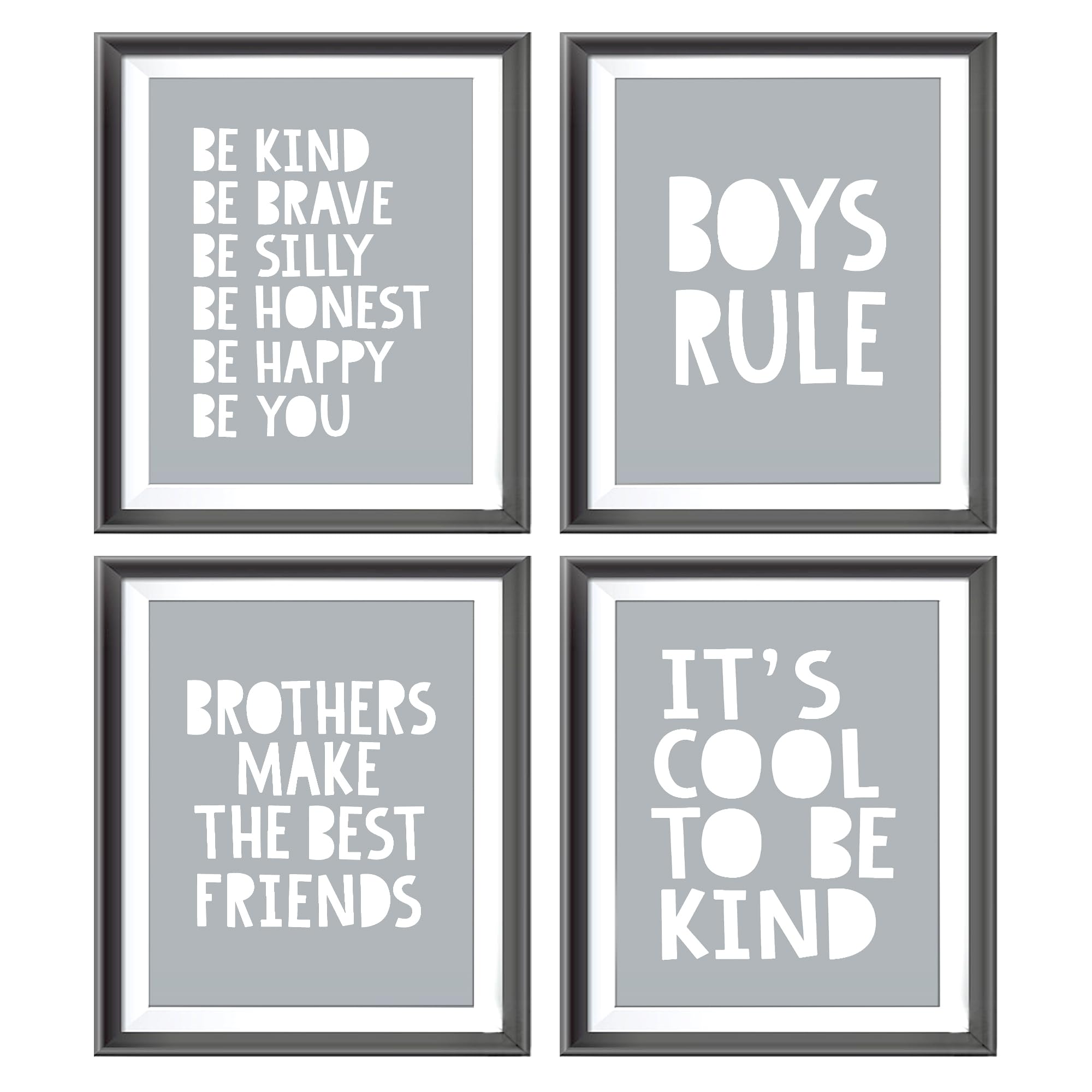 Brothers Make The Best Friends Boys Rules Affirmations Poster Prints For Home Boys Room Playroom Nursery Classroom Decor, Boho L