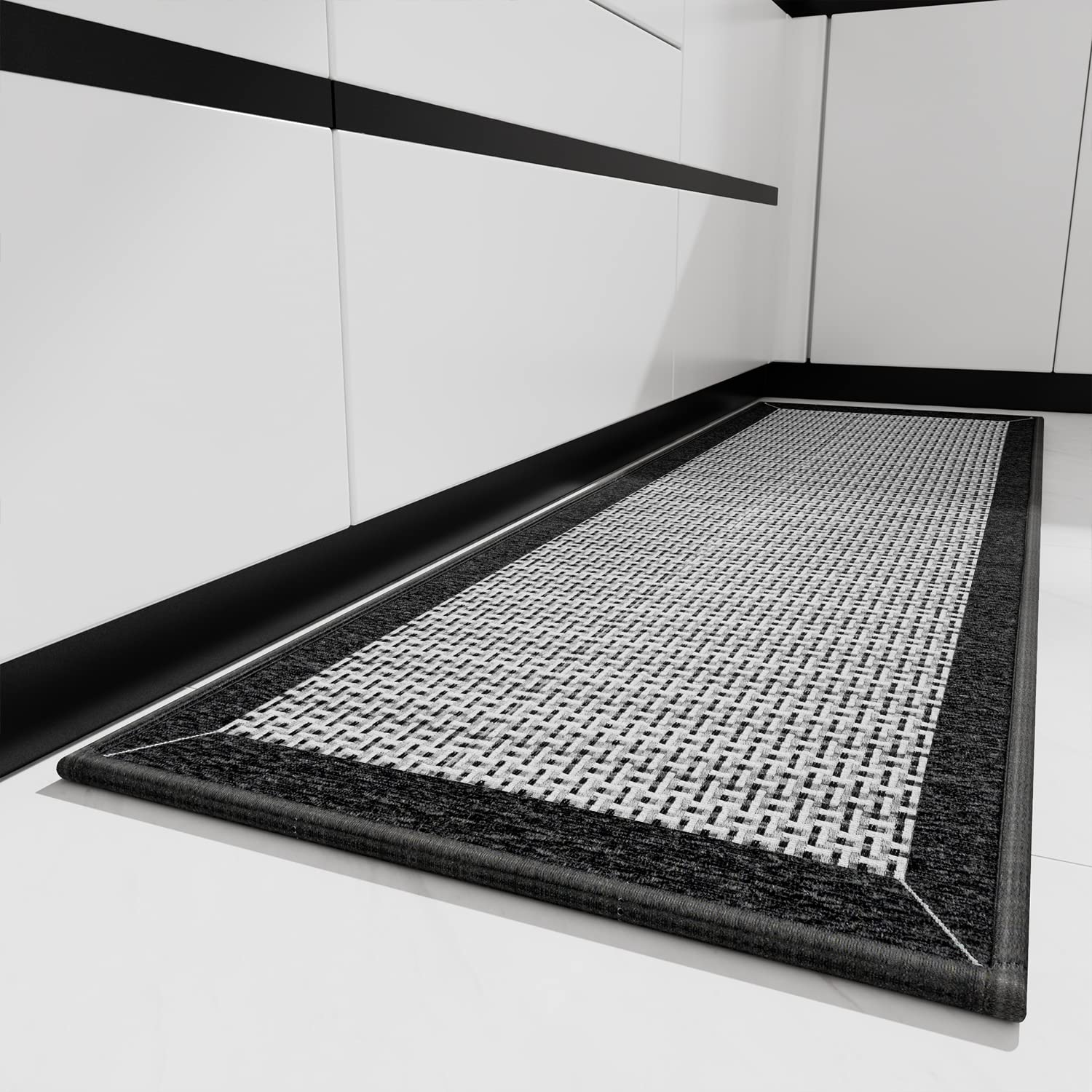 PADOOR Kitchen Mats for Floor, Kitchen Rugs Non Slip Washable, Rubber Backed Kitchen Runner Super Absorbent Long Kitchen Floor M