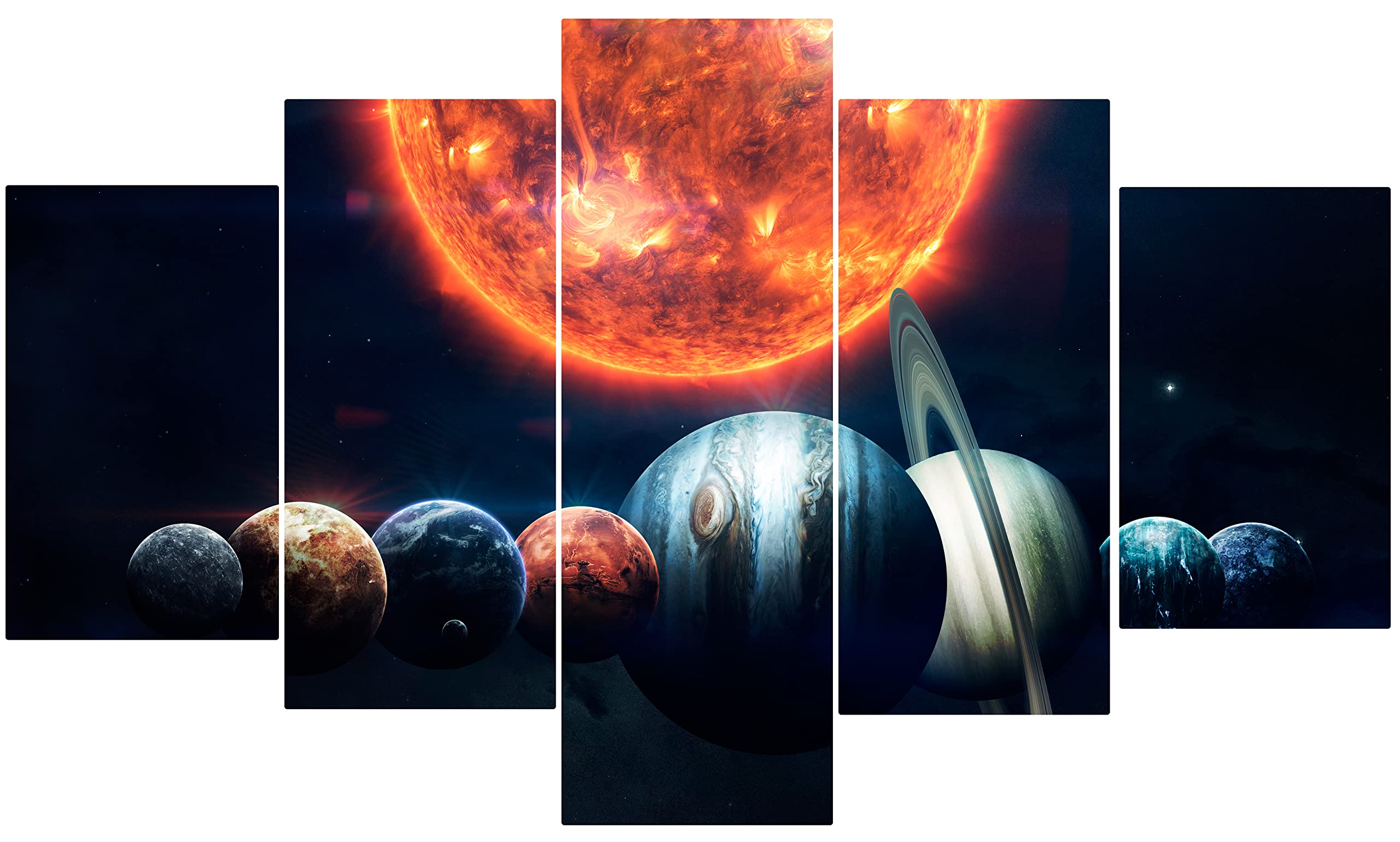 Scpmarts Multiple Space Frames Landscape Wall Painting For Living Room, Drawing Room, Bedroom, Office, Hotels Etc (Size 18 Inch 