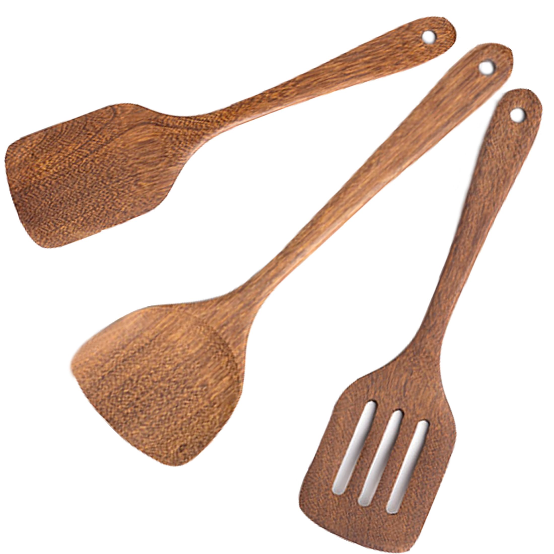 Wood Kitchen Utensils Wooden Spatulas Turner Non-Stick Wood Utensil Set For Kitchen, Teak Wooden Spoon For Cooking, Wooden Cooki