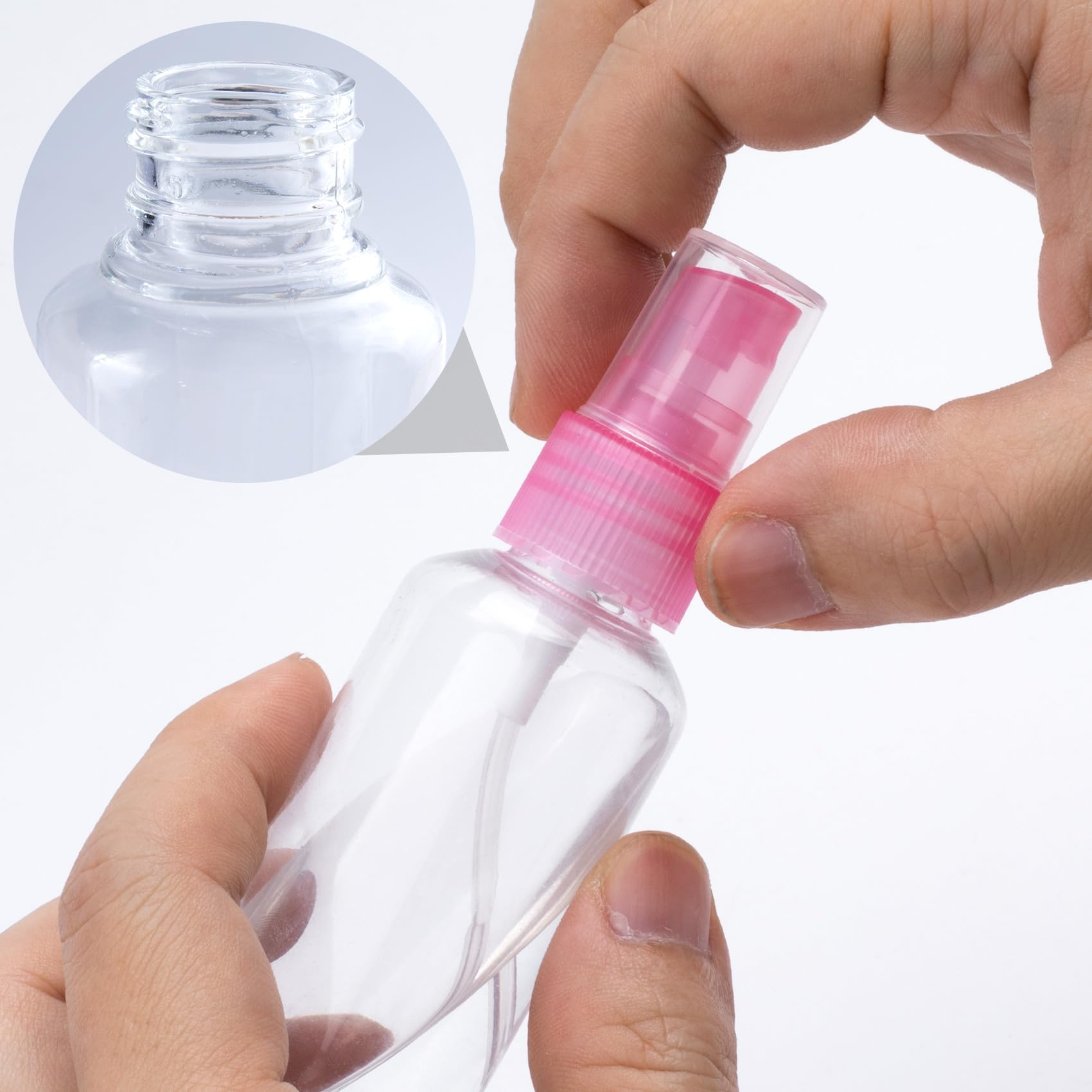 Winsyison 8Pcs Fine Mist Sprayer Caps, Plastic Spray Bottle Nozzle, Nozzle Tops Replacement For Cleaning Solutions- Pink