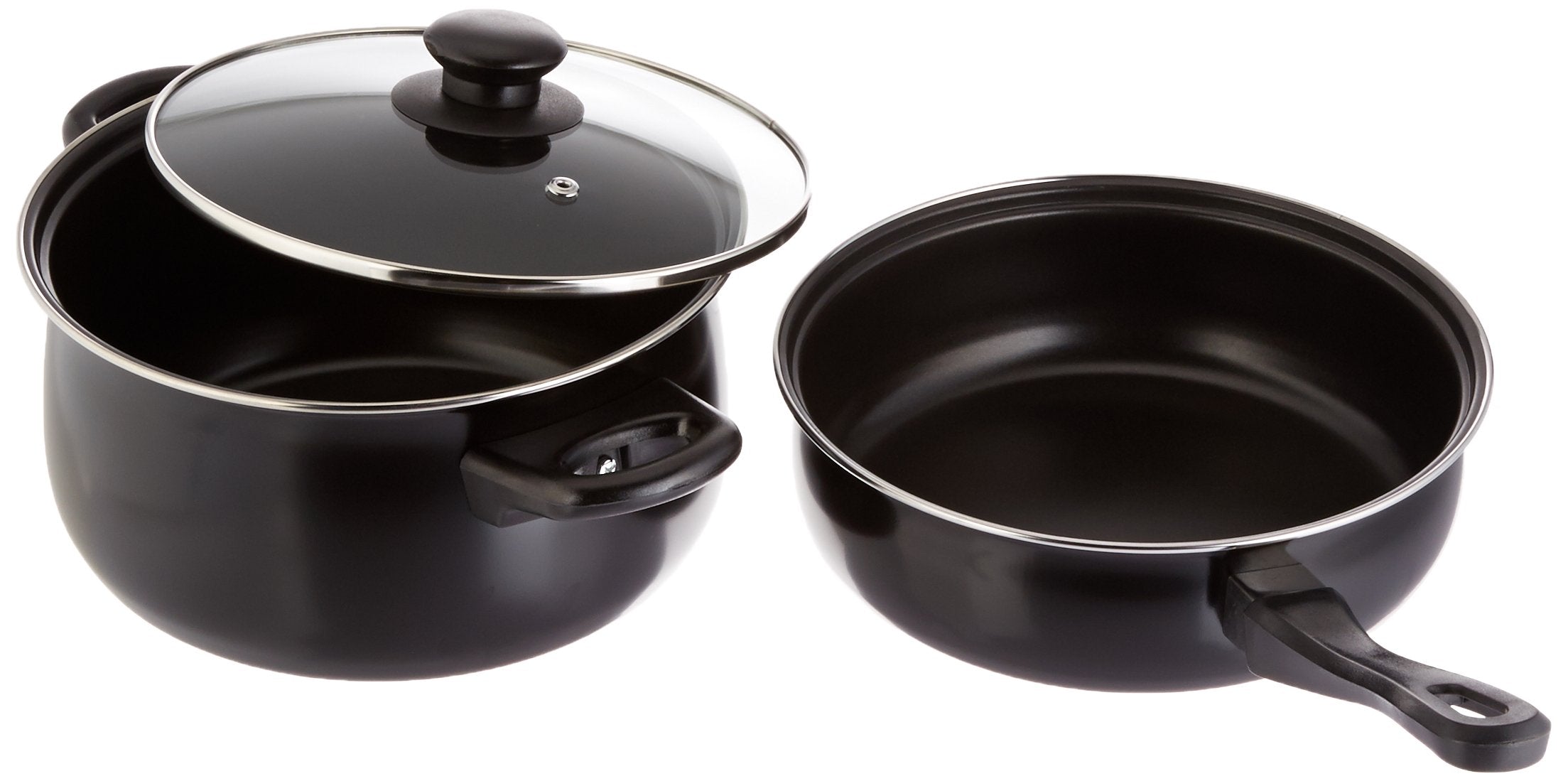 Gibson Home Chef Du Jour 7-Piece Cookware Set, Black (93586675M)