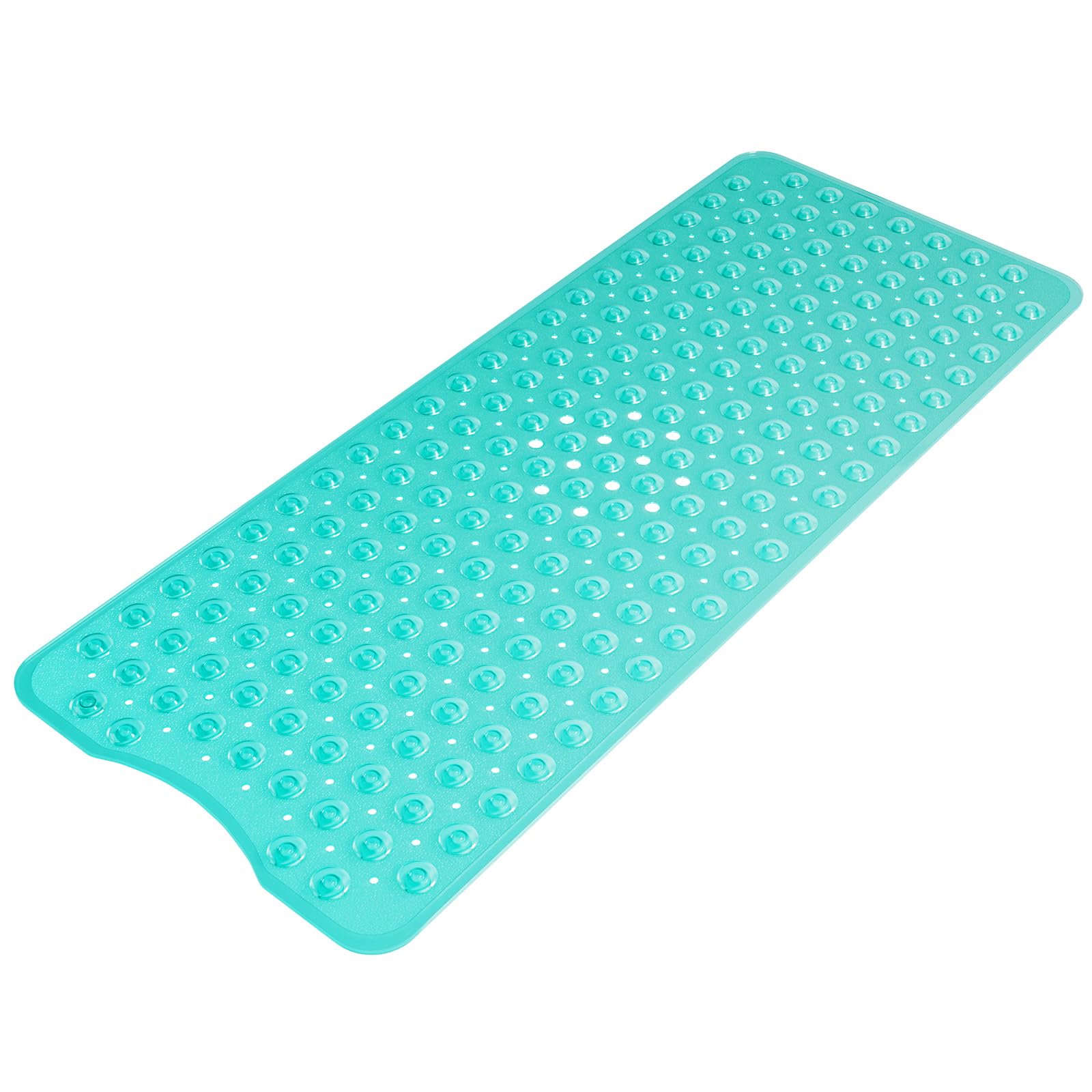 AmazerBath Bath Tub MatNon Slip  40 x 16 Inches Non-Slip Shower Mats with Suction Cups and Drain Holes  Bathtub Mats Bathroom Mats Machine Washable  Clear Green