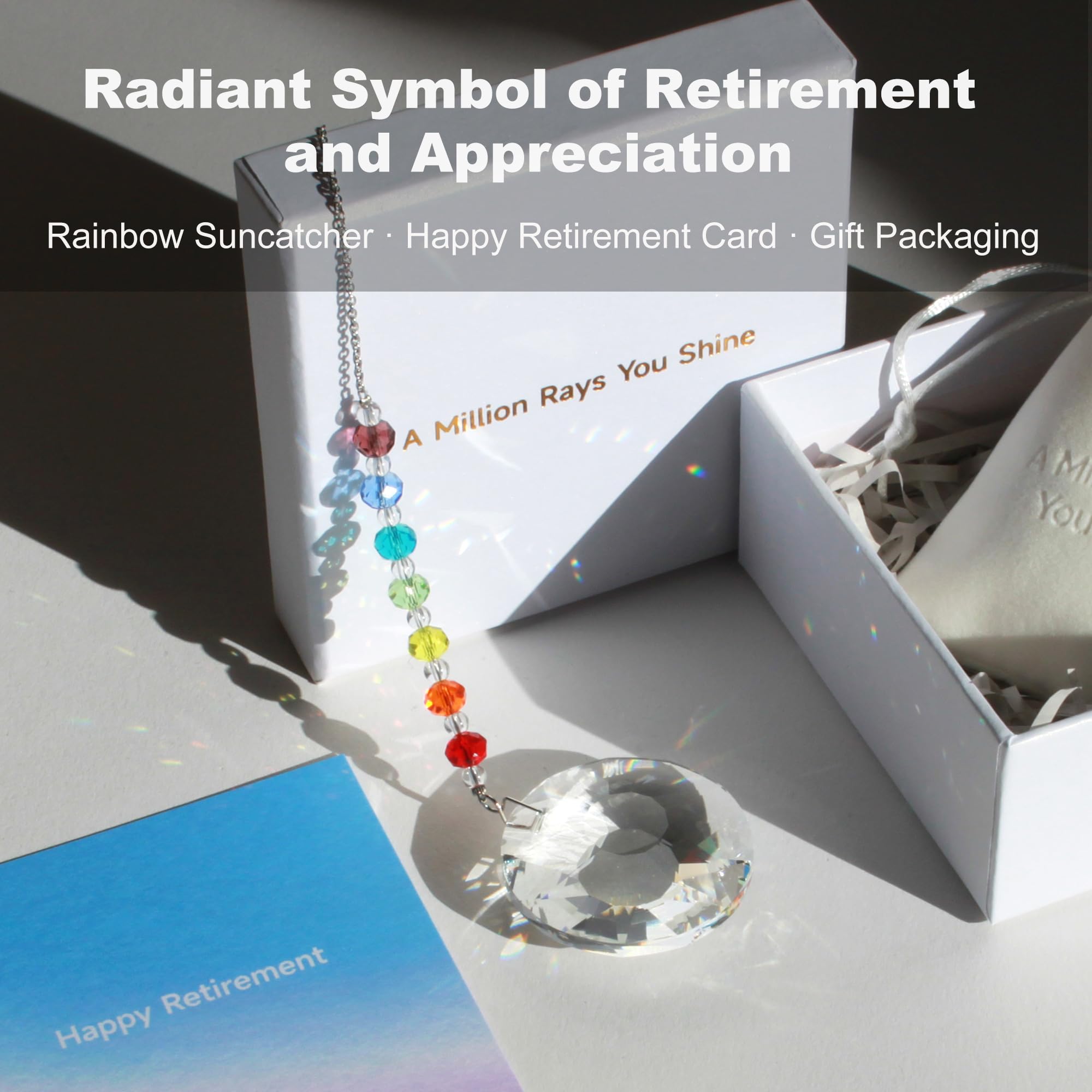WOOWA Retirement Gifts - A Million Rays You Shine. Cool Happy Retirement Gifts for Women for Men. Best Gifts for Retirement with