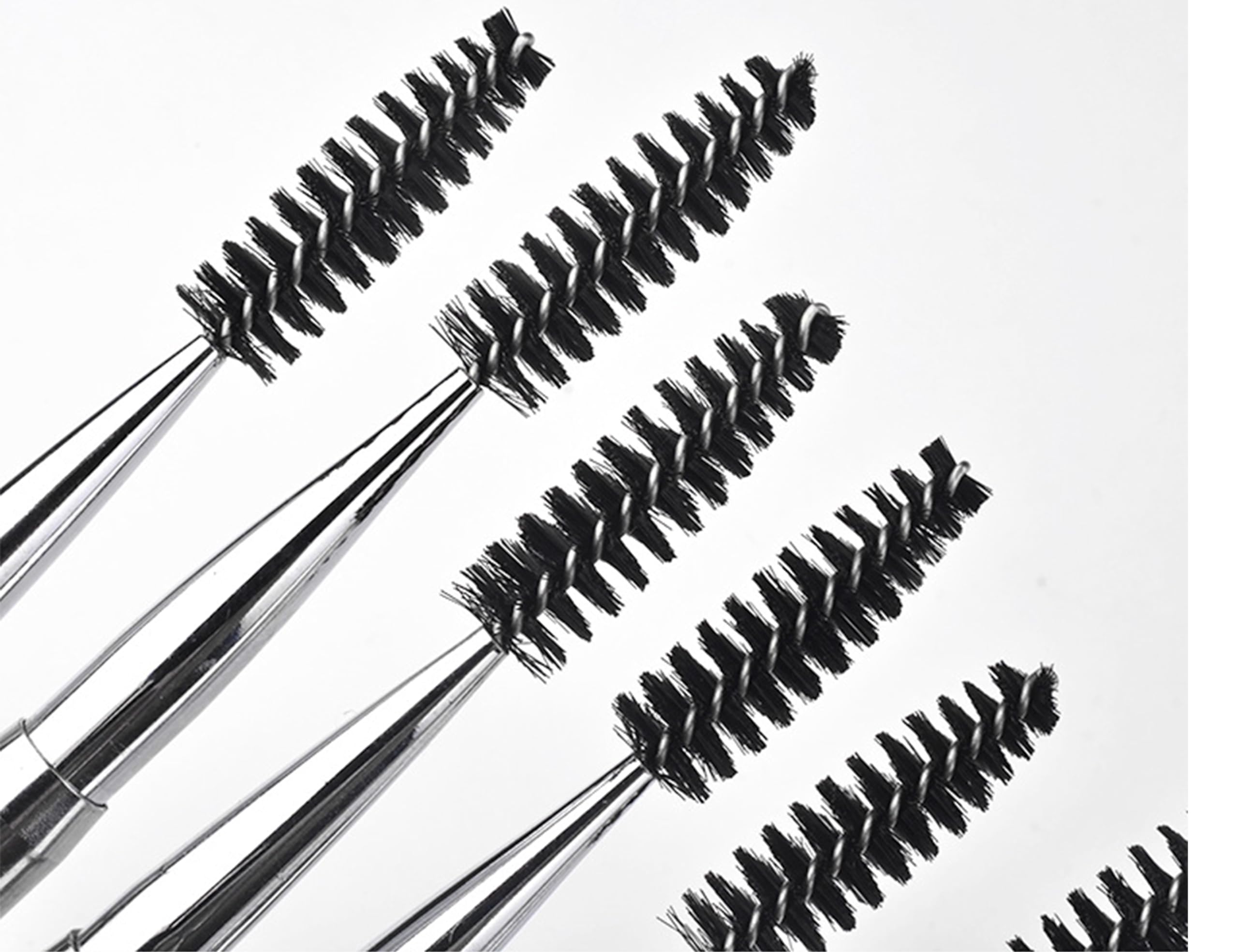 Josalinas 2Pcs Mascara Brushes Eyebrow Eyelash Brushes Mascara Wands Applicators Eye Brushes Portable Cosmetic Brushes With Cap