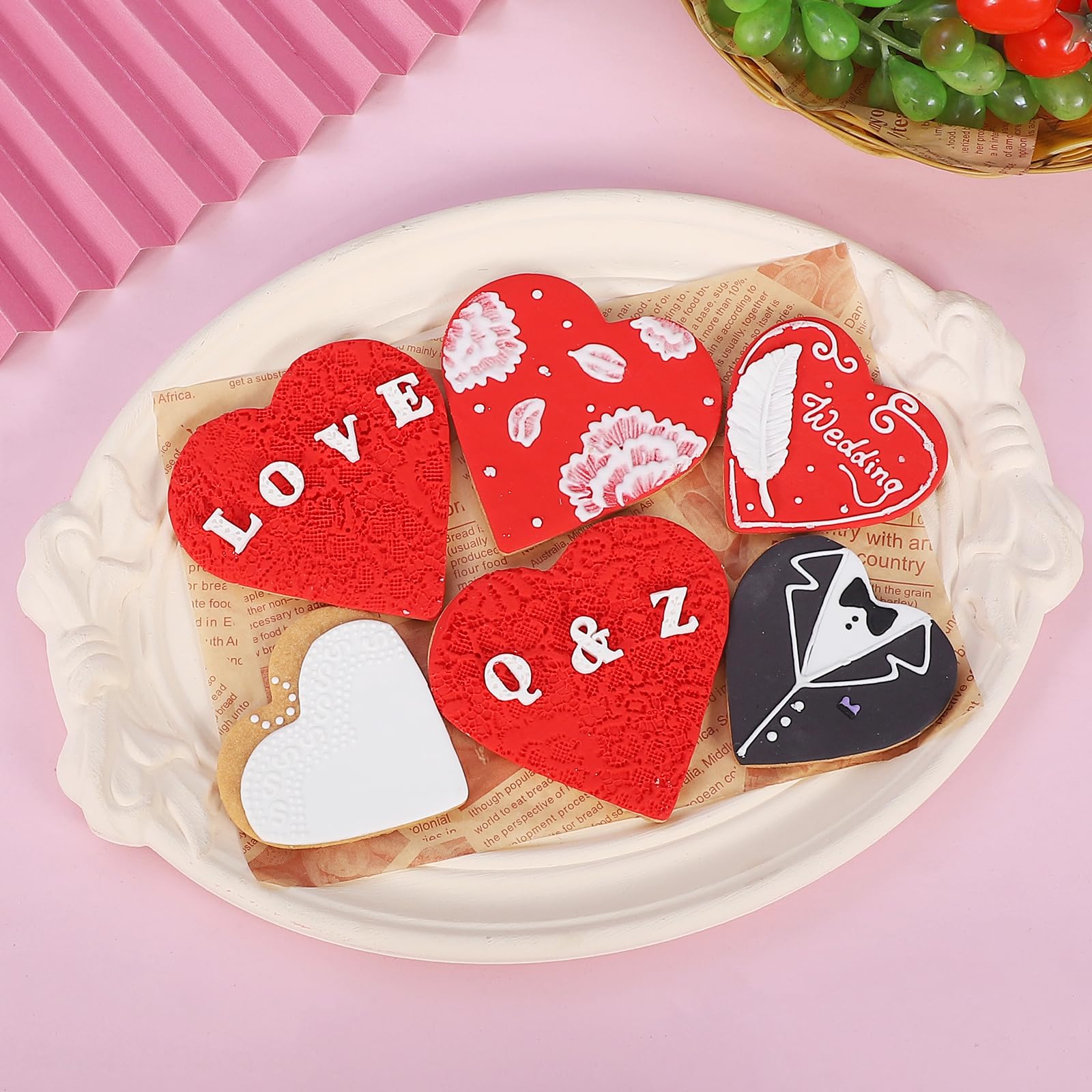 Heart Cookie Cutter Set - 5 Pcs Love Shaped Cookie Molds For Valentines Day Holiday Birthday Party - Stainless Steel (4.21 3.4