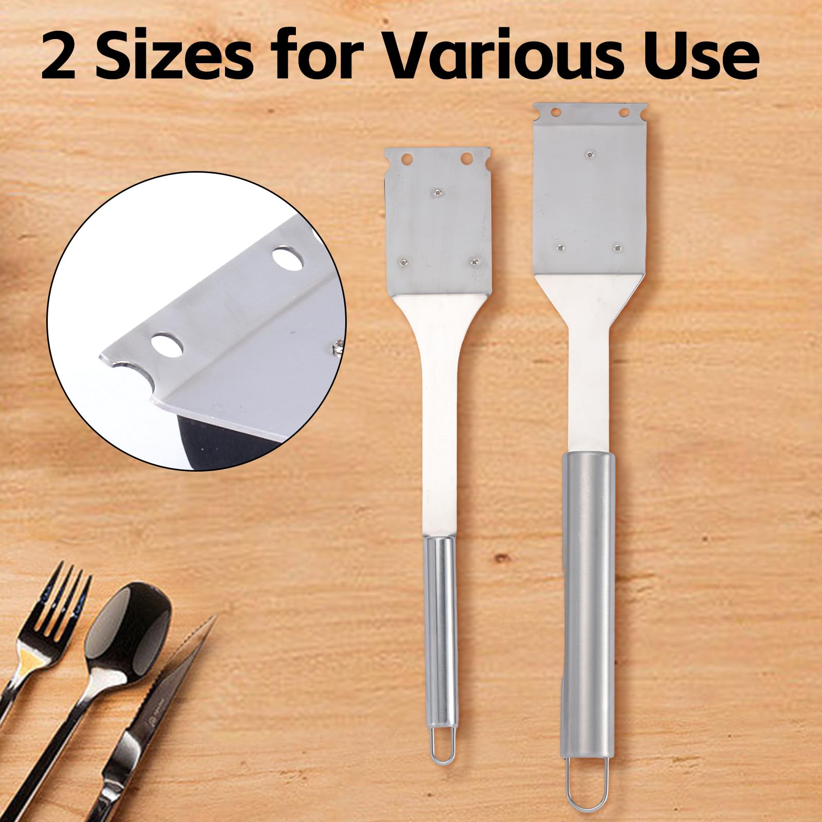 2 Pack Grill Brush And Scraper, 16.5    & 14    Wire Bbq Grill Brush For Outdoor Grill, 304 Stainless Steel Cleaning Brush Bbq G