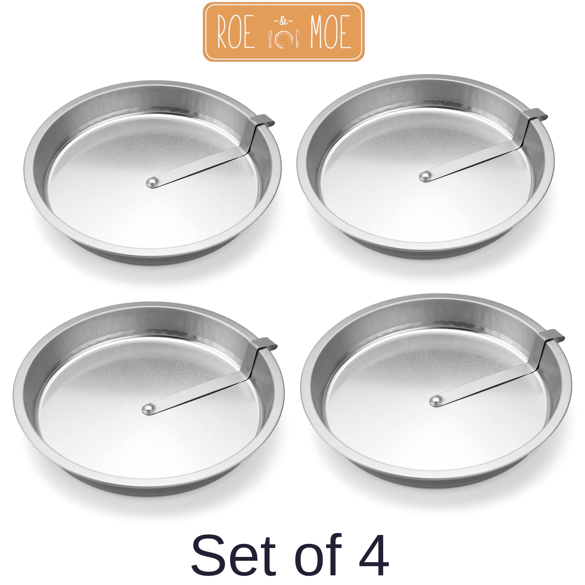 9'' Easy Out Quick Release Tart, Quiche, Pie And Cake Pan - Set Of 4