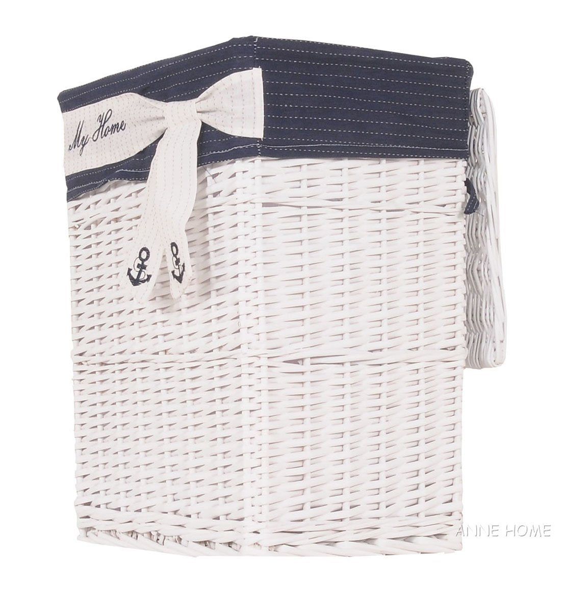 Anne Home - Set of 5 Rectangular Willow Storage Baskets in Several Sizes