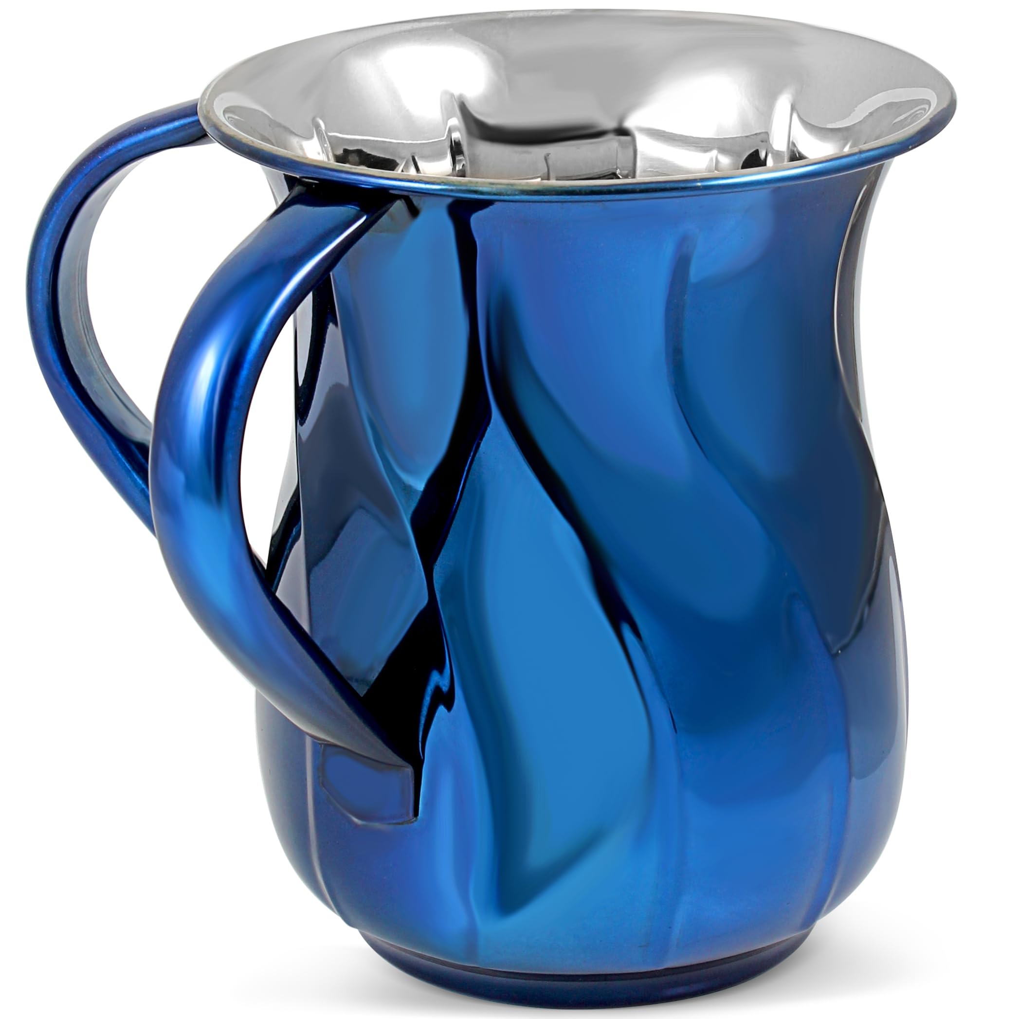 Zion Judaica Modern Netilat Yadayim Cup 5.25'' Decorative Netilas Yadieyim Wash Cup Religious Hand Washing Vessel Shabbos Judaic