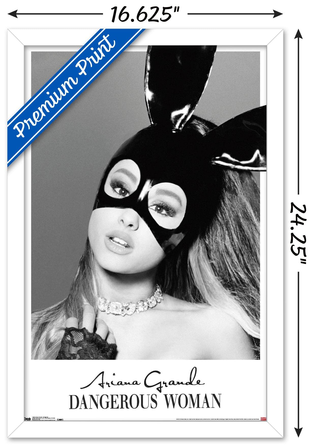 Trends International Ariana Grande - Dangerous Wall Poster, 14.725'' X 22.375'', White Framed Version