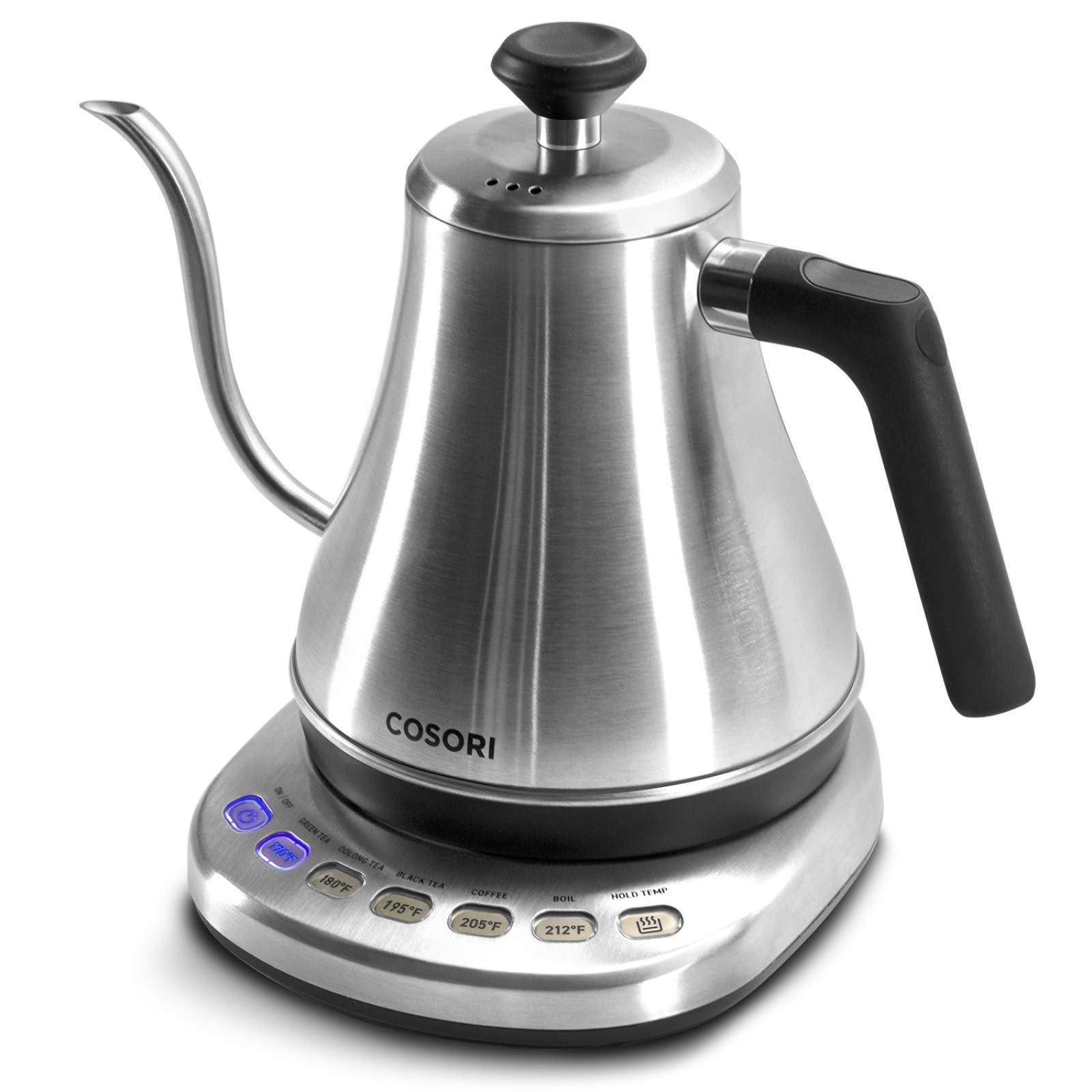 COSORI Gooseneck Electric Kettle with 5 Variable Presets, Pour Over & Coffee maker, 100% Stainless Steel Inner Lid & Bottom, 120