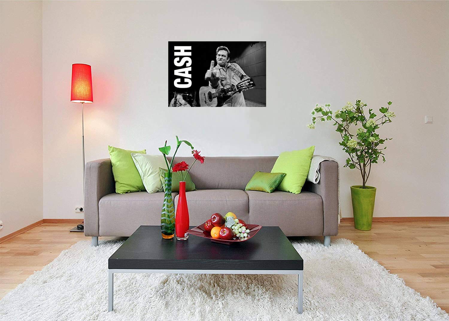 Scorpio Posters Johnny Cash Officially Licensed Poster - 36" x 24" - Plastic Material