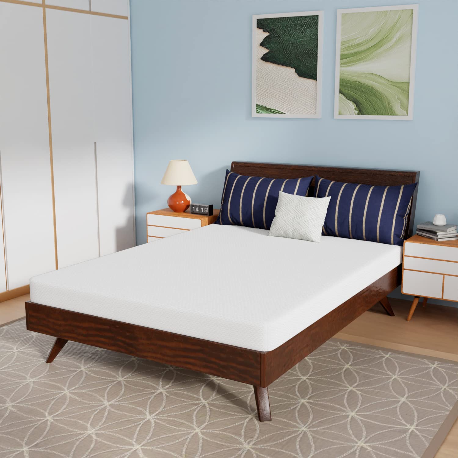 Paylesshere 6 Inch Gel Memory Foam Mattress Full Size Mattress Bamboo Charcoal Infused Mattress In A Box Medium-Firm Pressure Re