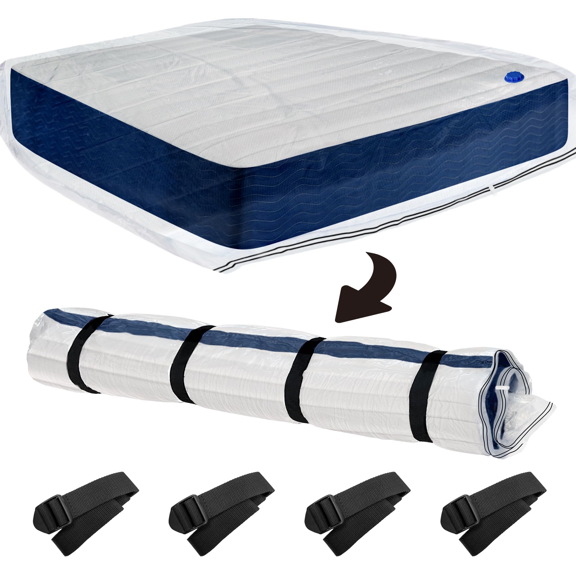 Meersburg Vacuum Storage Bag For Mattress - Vacuum Seal Bag For Memory Foam And Latex - Easy Moving, Shipping And Storage (Twin/