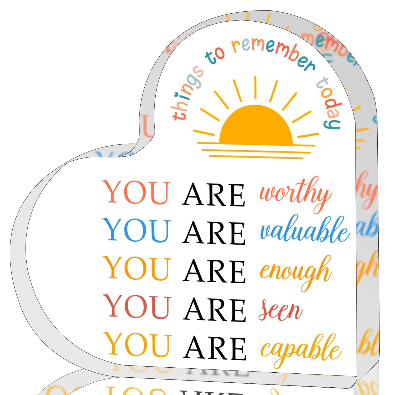 Positive Decor Motivational Gifts, Things To Remember Sign Inspirational Encouragement Gifts for Friend Coworker, Positive Cheer