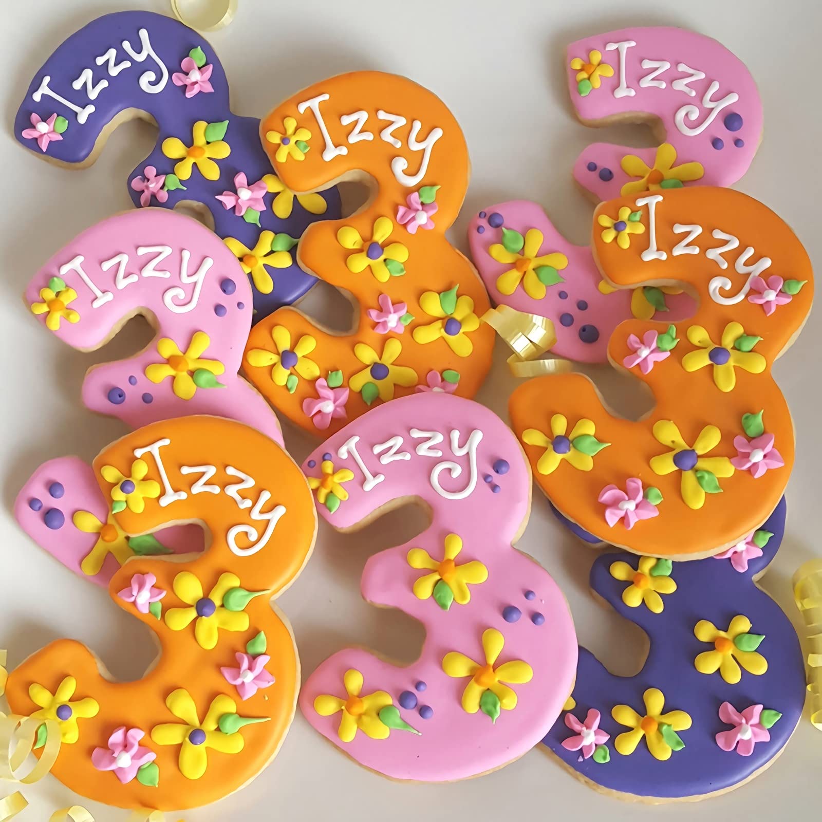 Number Cookie Cutters Set Large 3 Inches - 9 Pieces Stainless Steel Numbers/Numeral/Numeric Shapes Biscuits Sugar Fondant Cake D