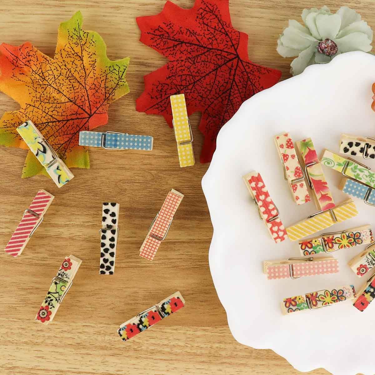 80 Pieces Colorful Painted Wood Clothespins For Craft Mini Photo Clips Wooden Clothespin Small Clothes Pins For Photos Pictures