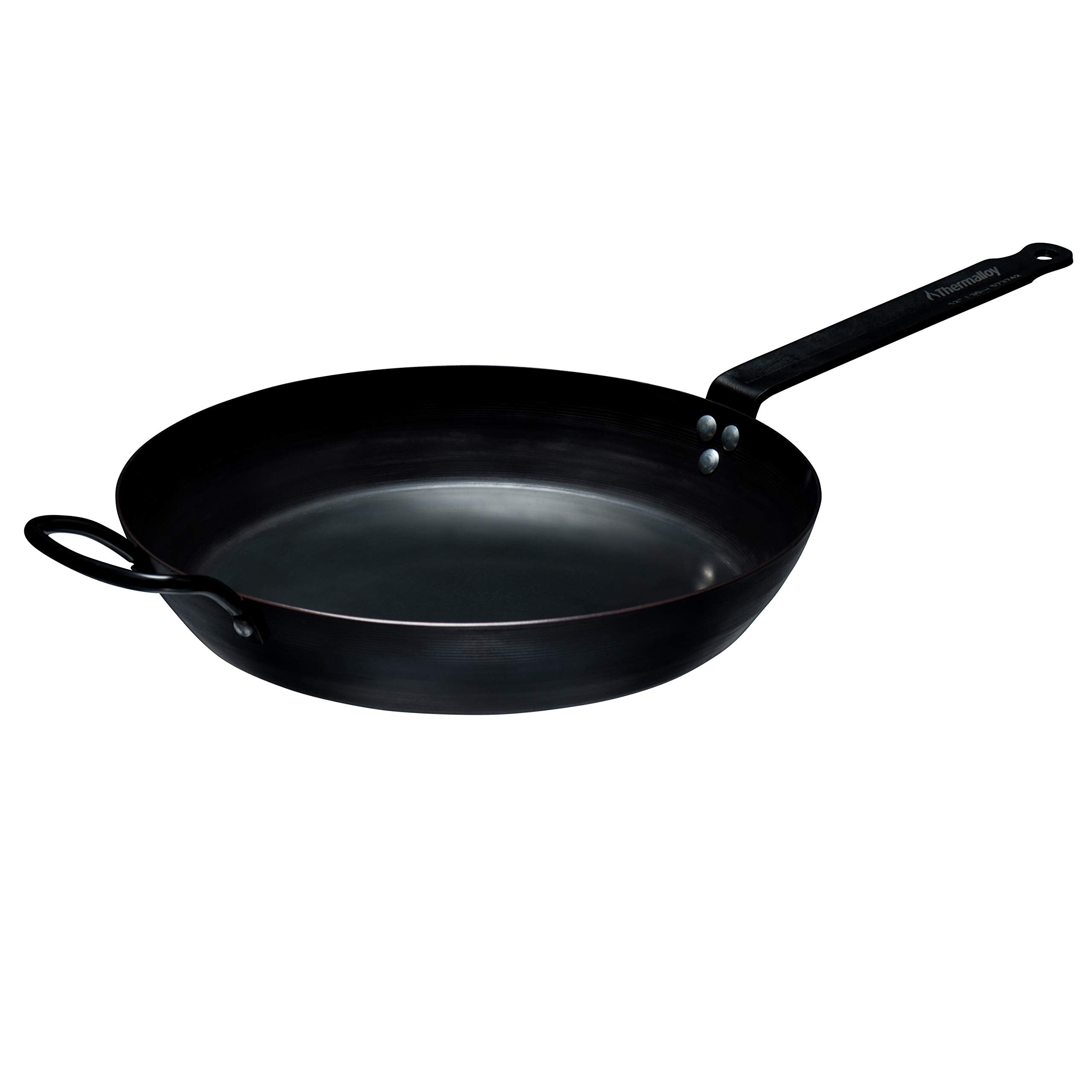 Browne Foodservice Thermalloy 11.8 Inch Black Carbon Steel Fry Pan