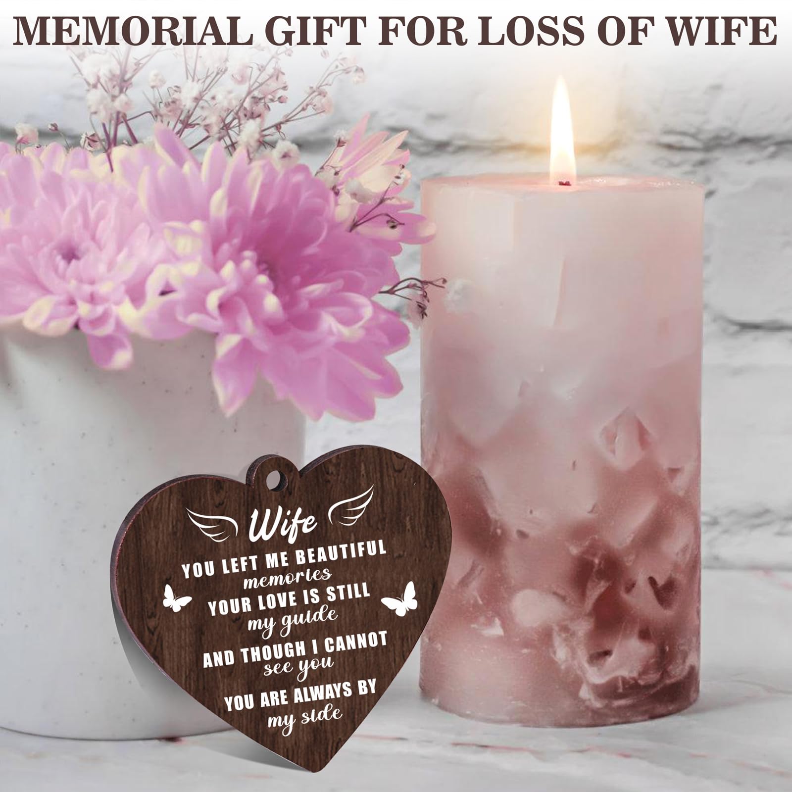 Boiveco Memorial Gifts for Loss of Wife, Sympathy Gift for Loss of Wife Memorial Picture Frame, In Memory of Wife Grief Remembra